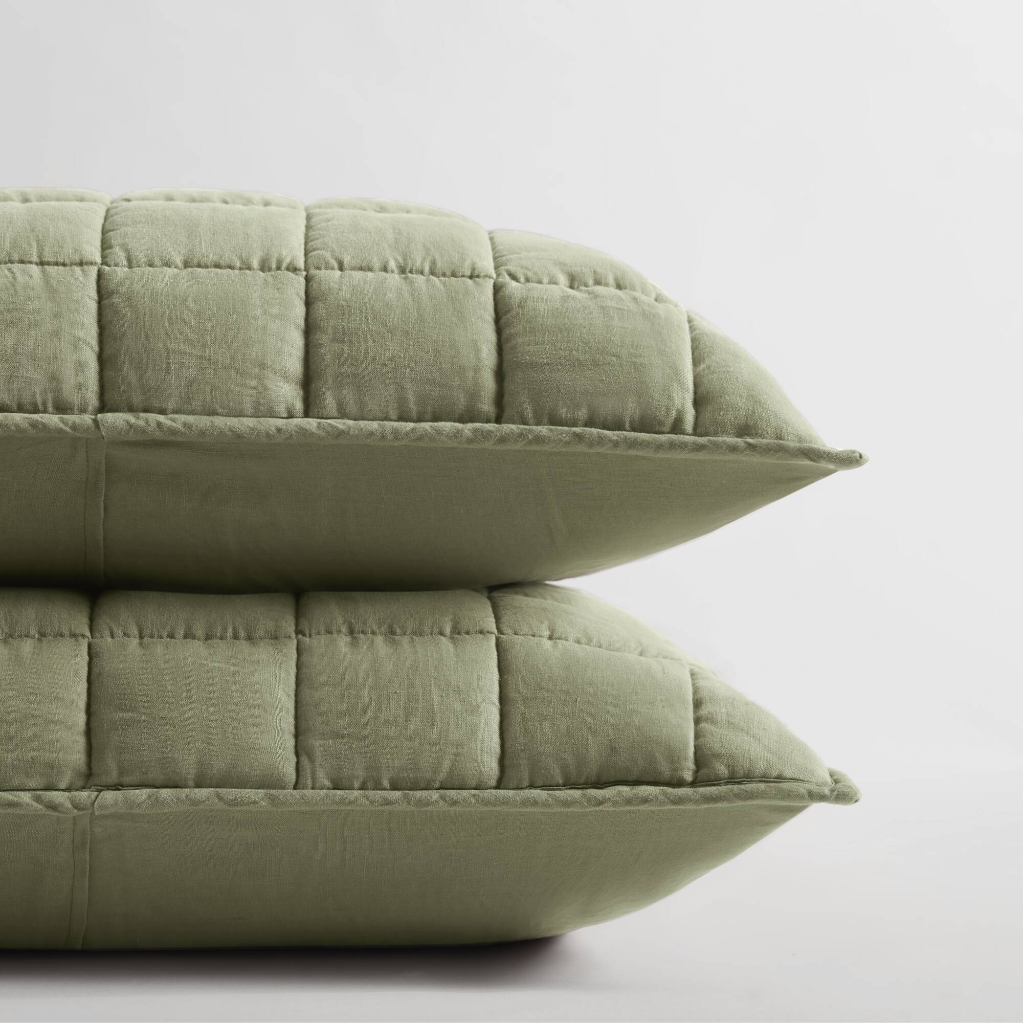3 Piece Garment Washed French Linen Quilt Set - Image 5