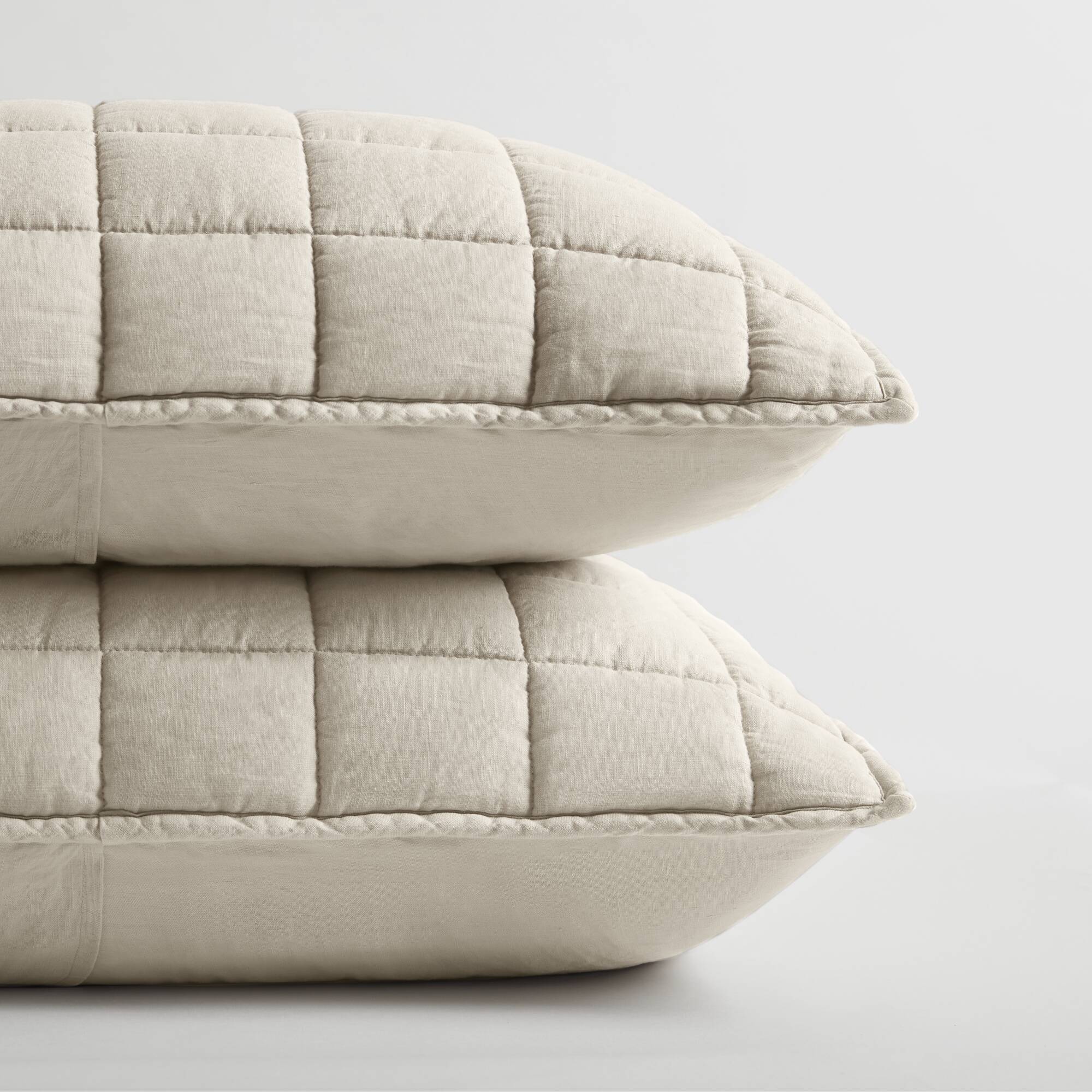 3 Piece Garment Washed French Linen Quilt Set - Image 57