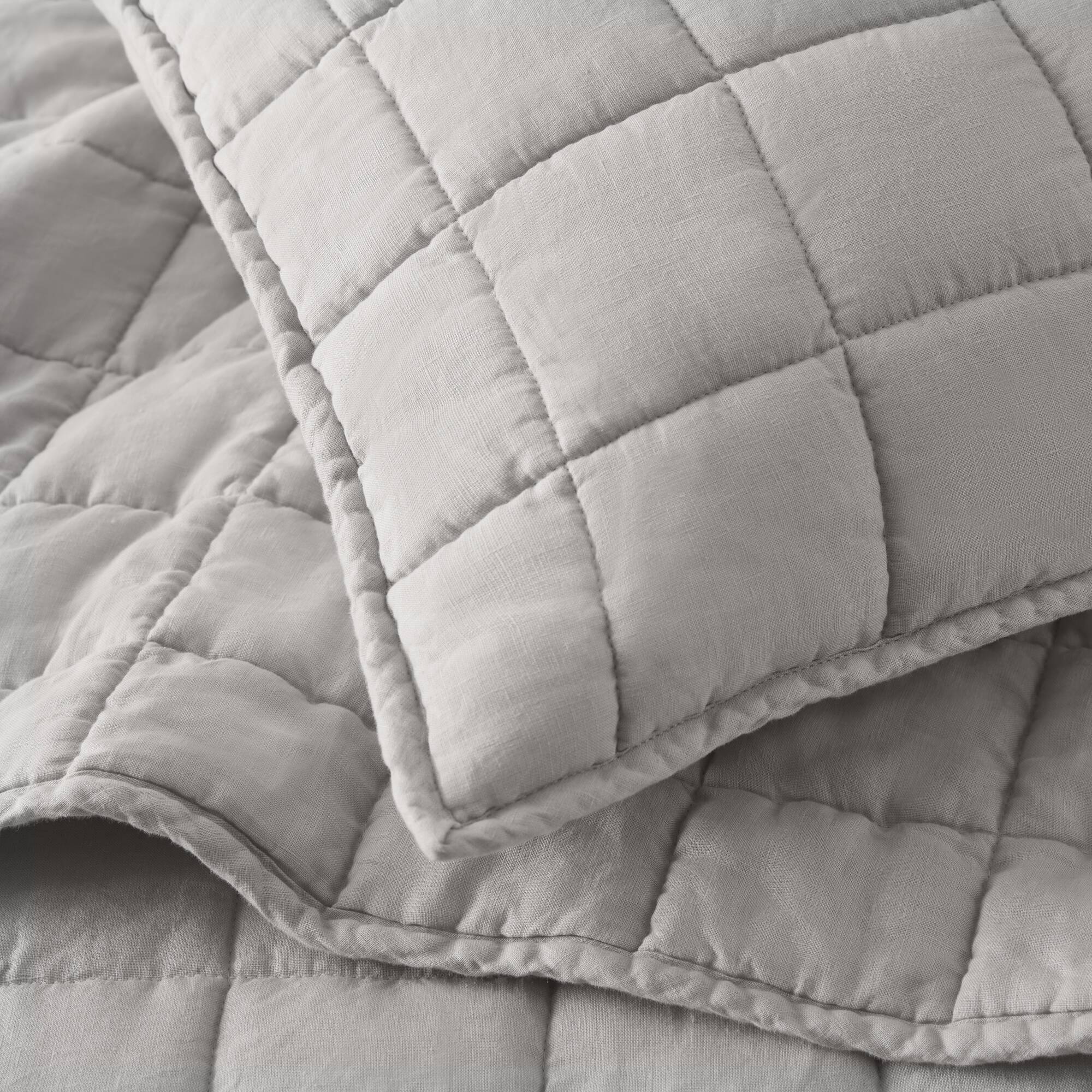 3 Piece Garment Washed French Linen Quilt Set - Image 70