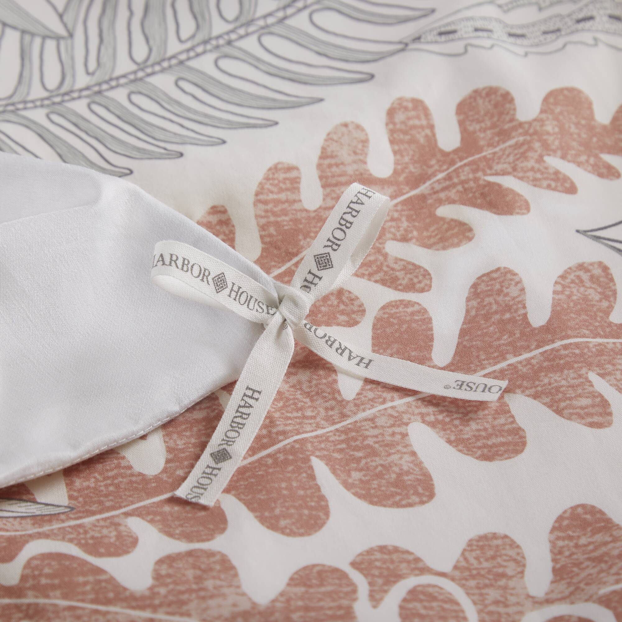 3-Piece Terracotta Botanical 100% Cotton Sateen Duvet Cover Set - Image 12
