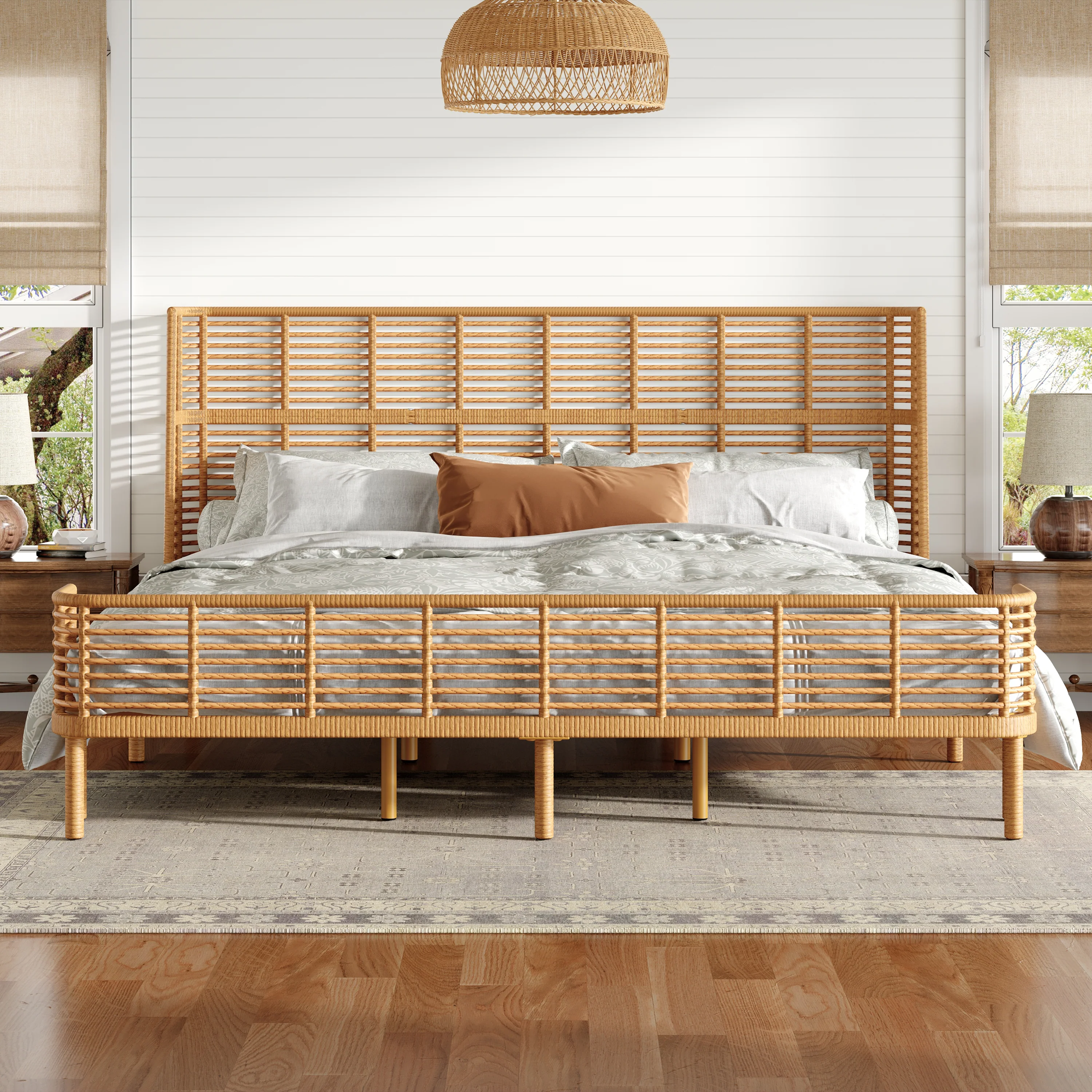 Wingback Rattan Bed - Image 15
