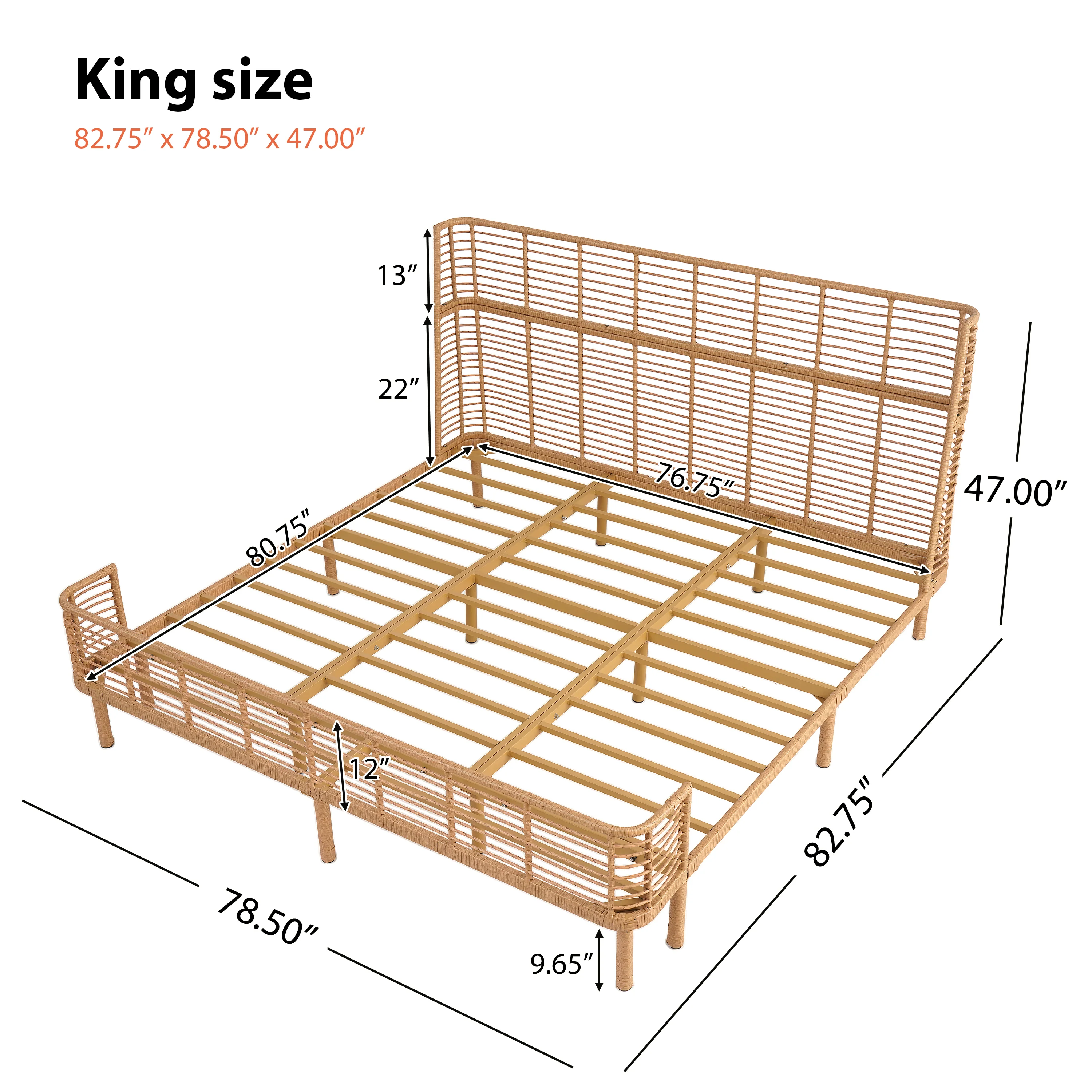 Wingback Rattan Bed - Image 43