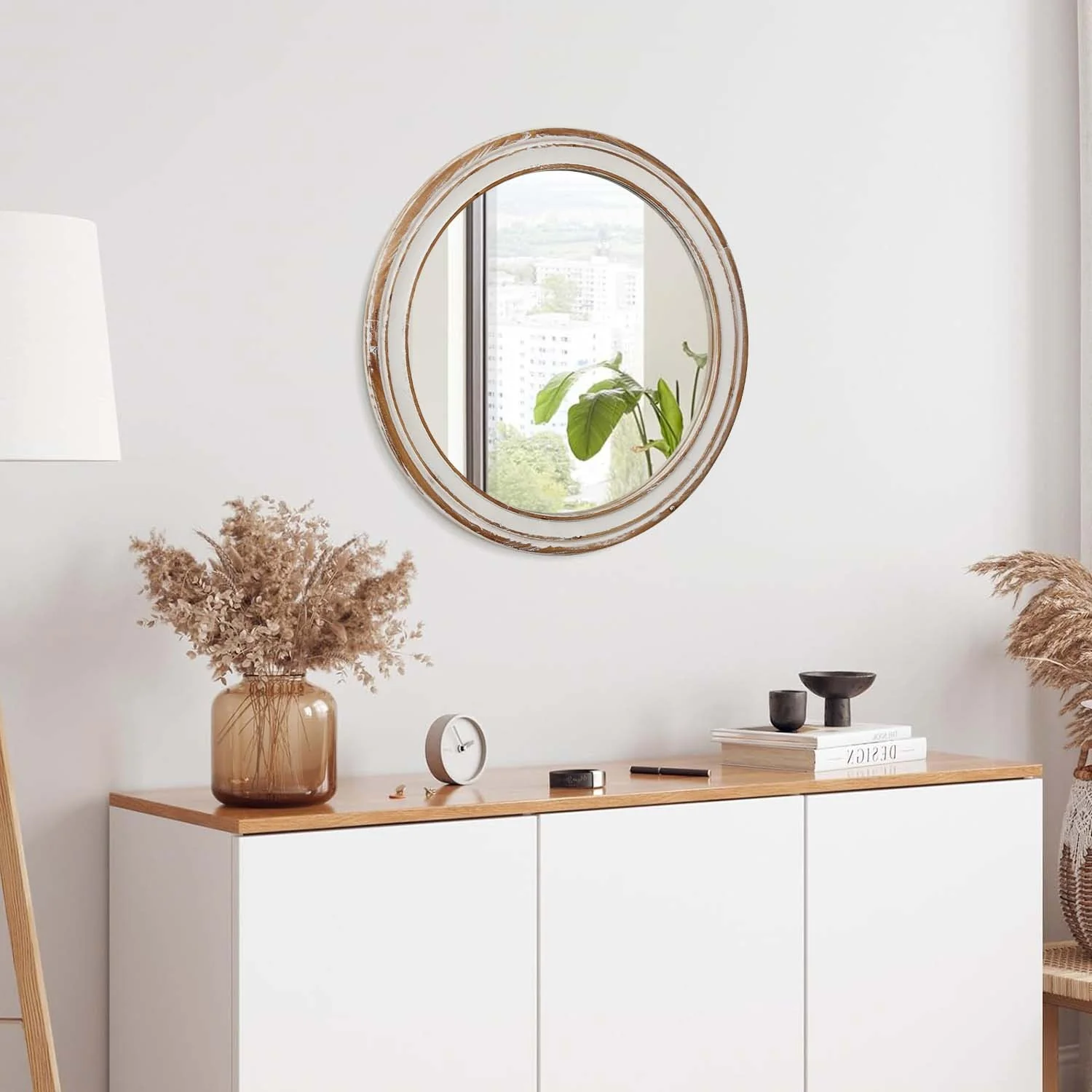 27.5 inches Round Farmhouse Wall Mirro - Image 6