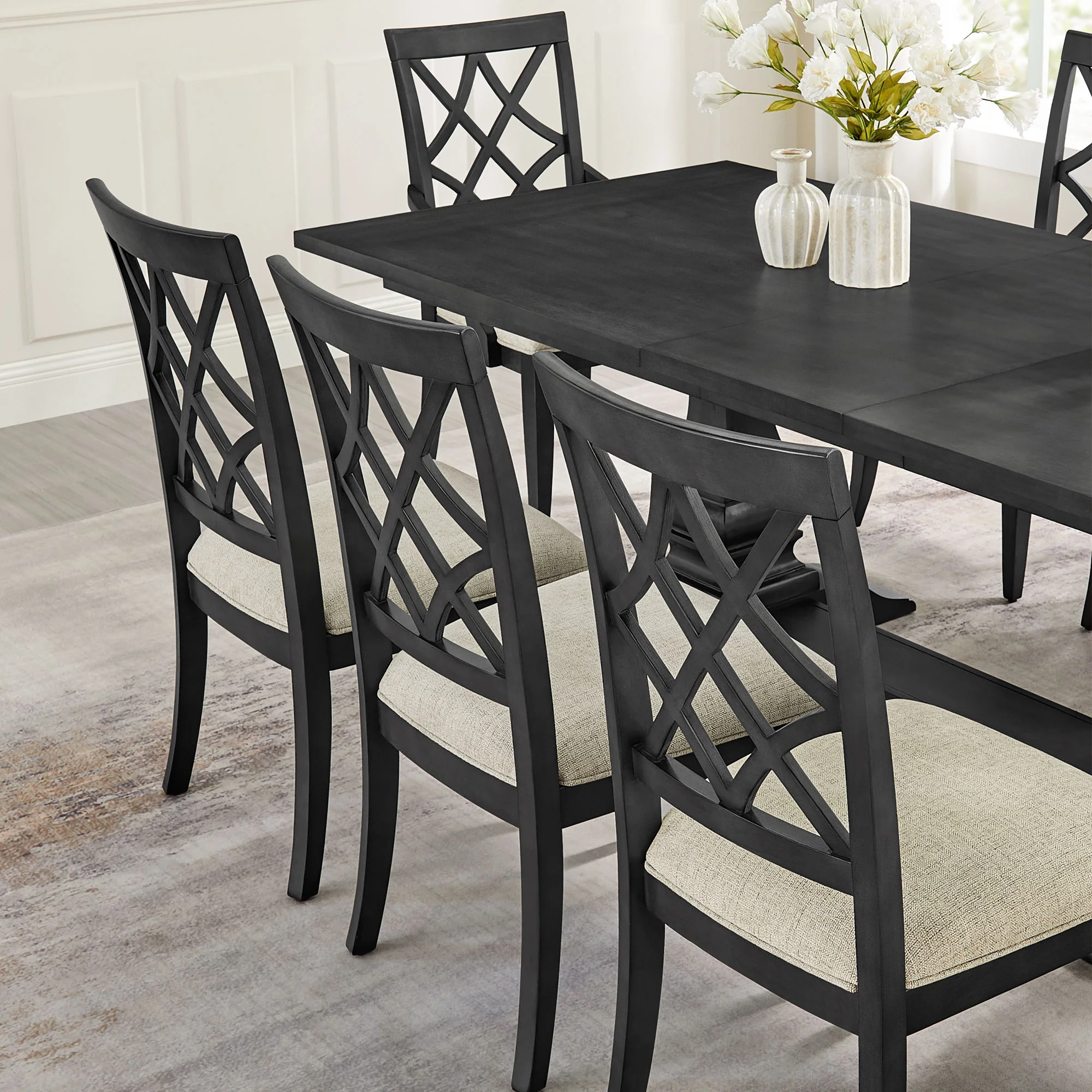 Extendable Wooden Dining Table, Seats 6 - Image 24
