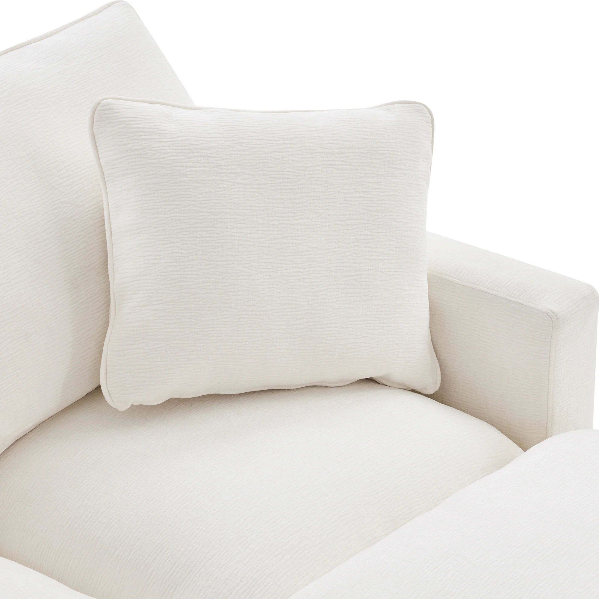 Chenille Modular Sofa with 2 Pillows, Seats 4 - Image 45