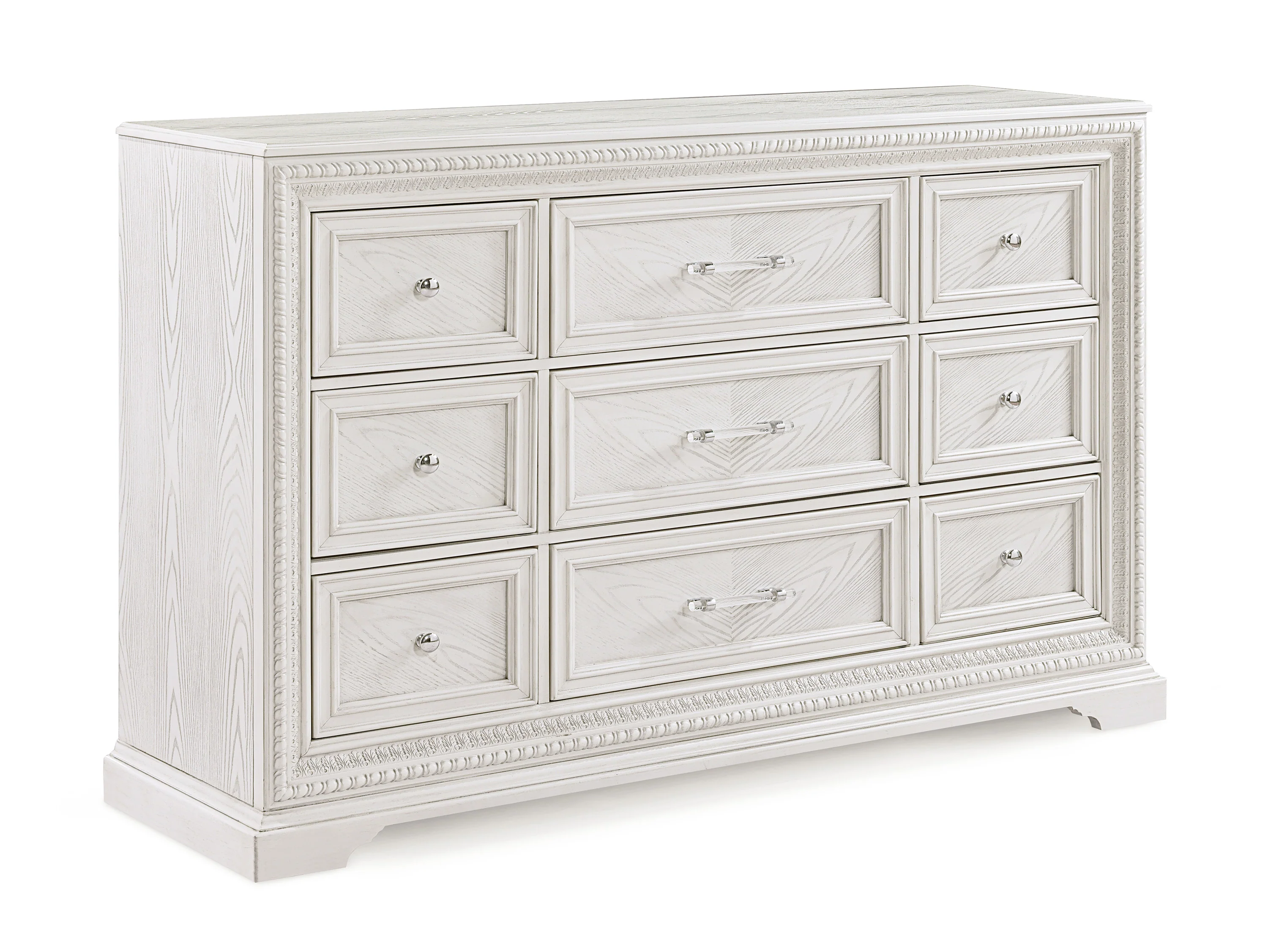 Kelsea Antique White 6-Drawer Storage Dresser - Image 3