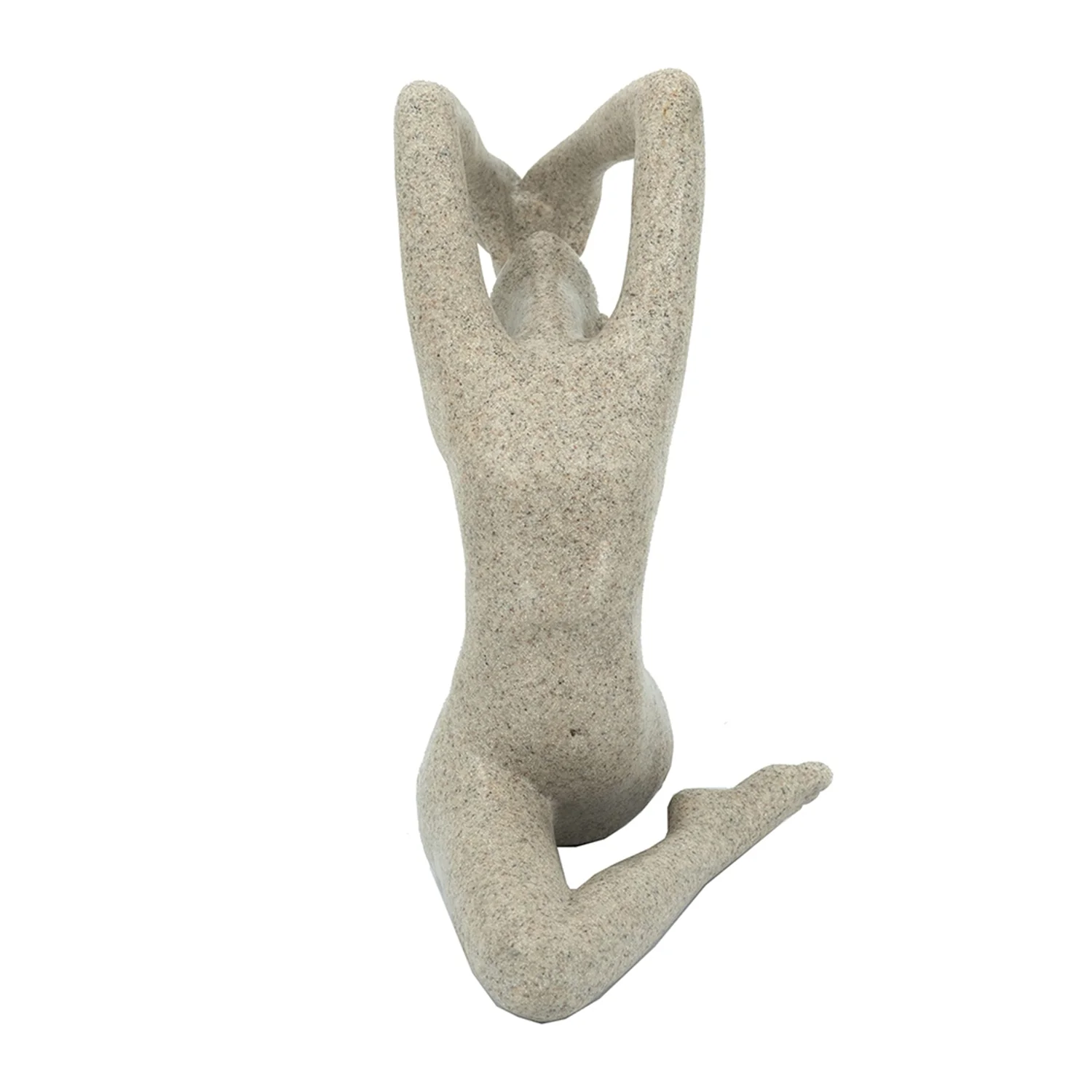 Beige Yoga Statue in King Pigeon Pose - Image 4