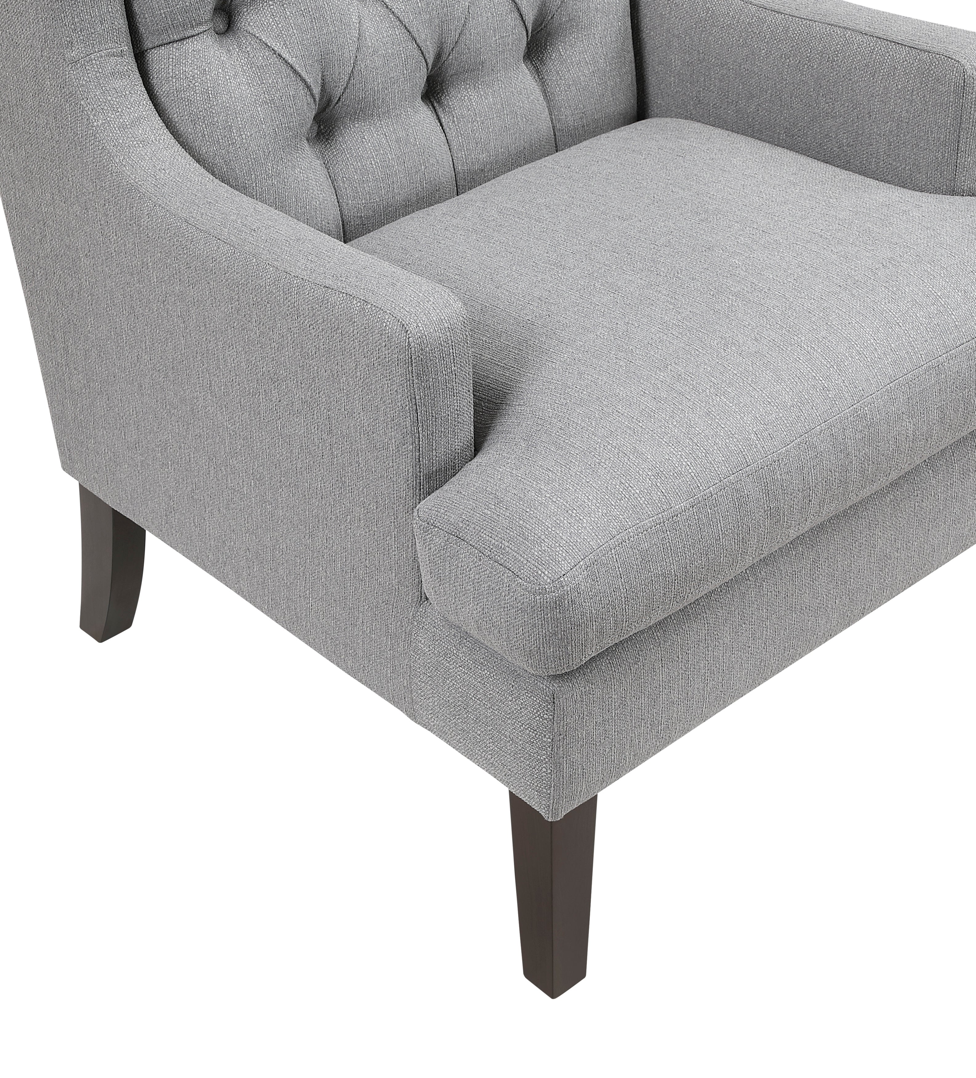 Button-Tufted Upholstered High Back Accent Chair - Image 42
