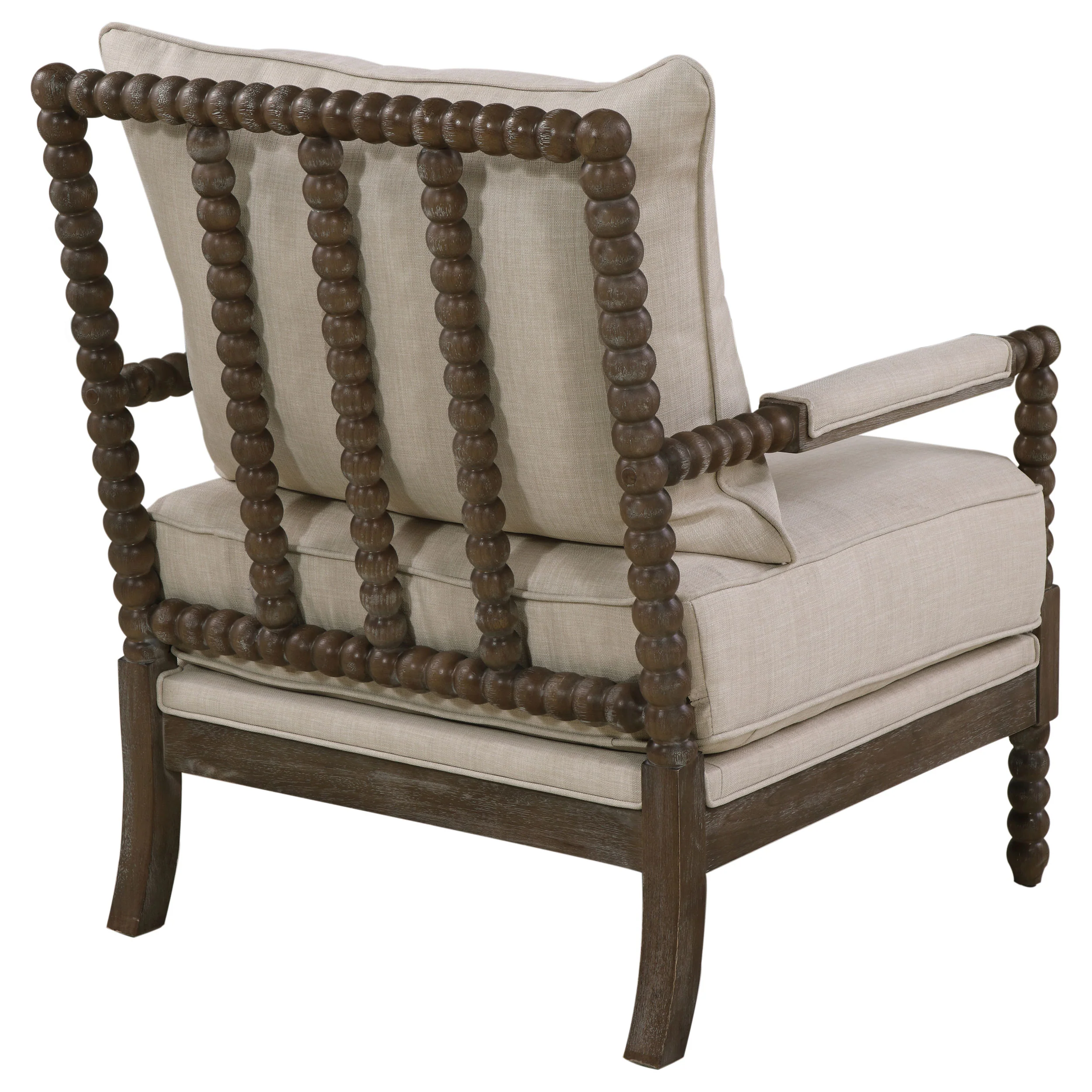 Upholstered Bobbin Accent Chair - Image 11