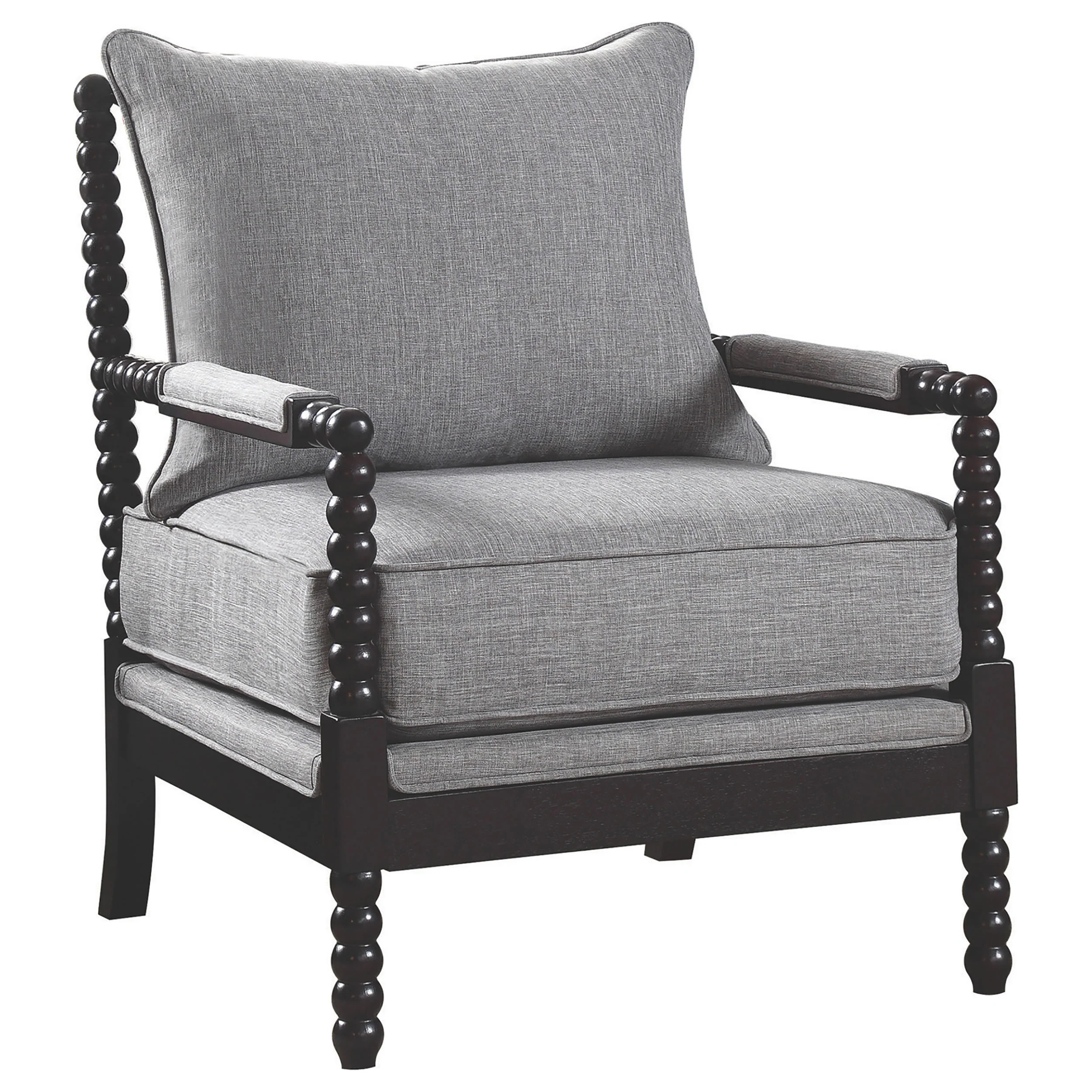 Upholstered Bobbin Accent Chair - Image 18