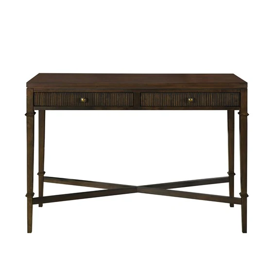 2-Drawer Console Table with X-Shaped Base - Image 4