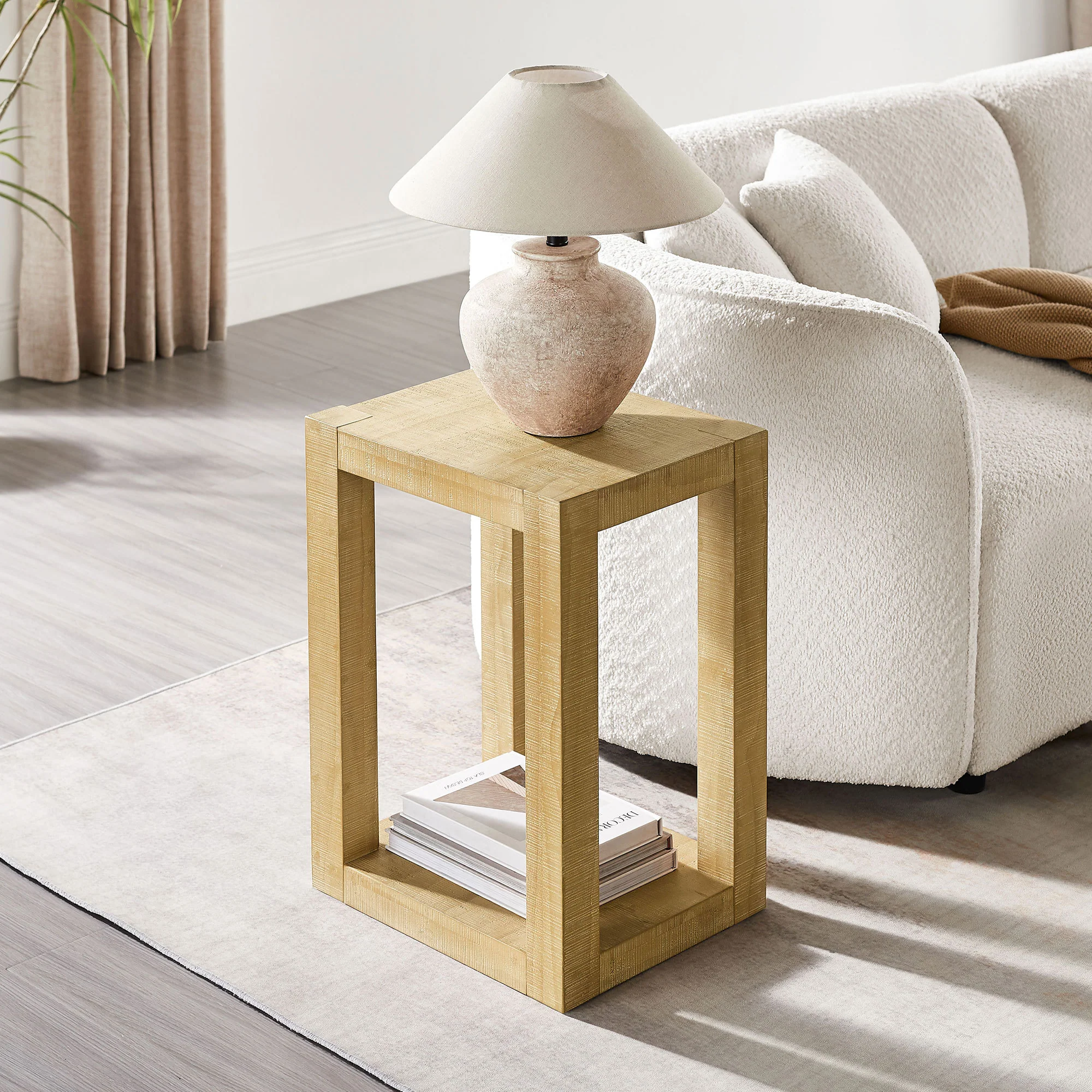 2-Piece Modern 2-Tier Rectangle Coffee Table Set - Image 5