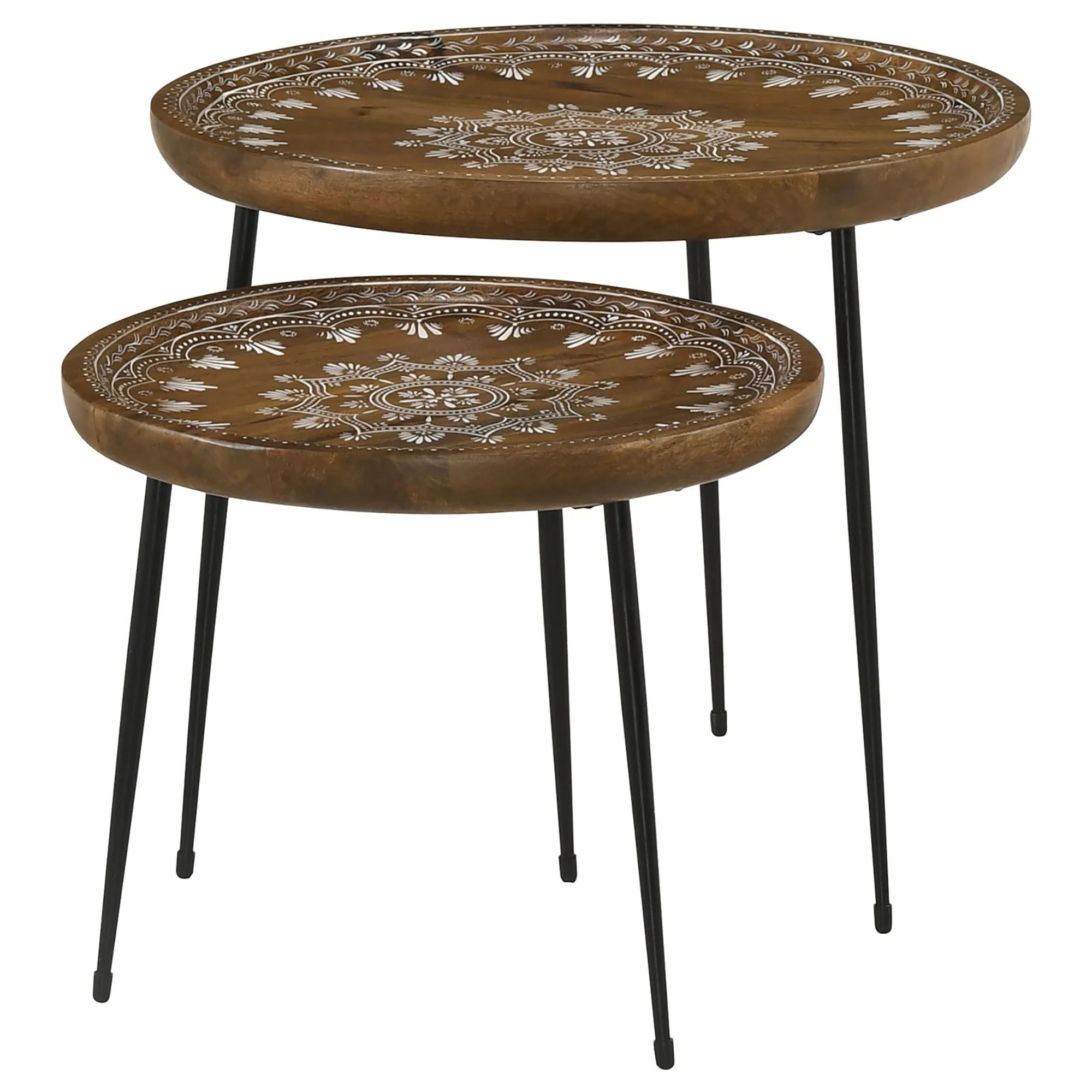 2-Piece Nesting Table with Flared Legs - Image 4