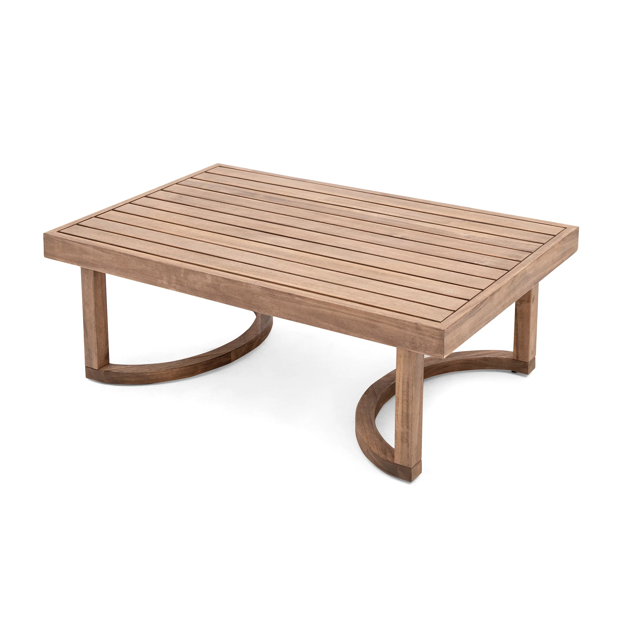 2-Piece Patio Set with Open Back Loveseat and Wooden Coffee Table - Image 6