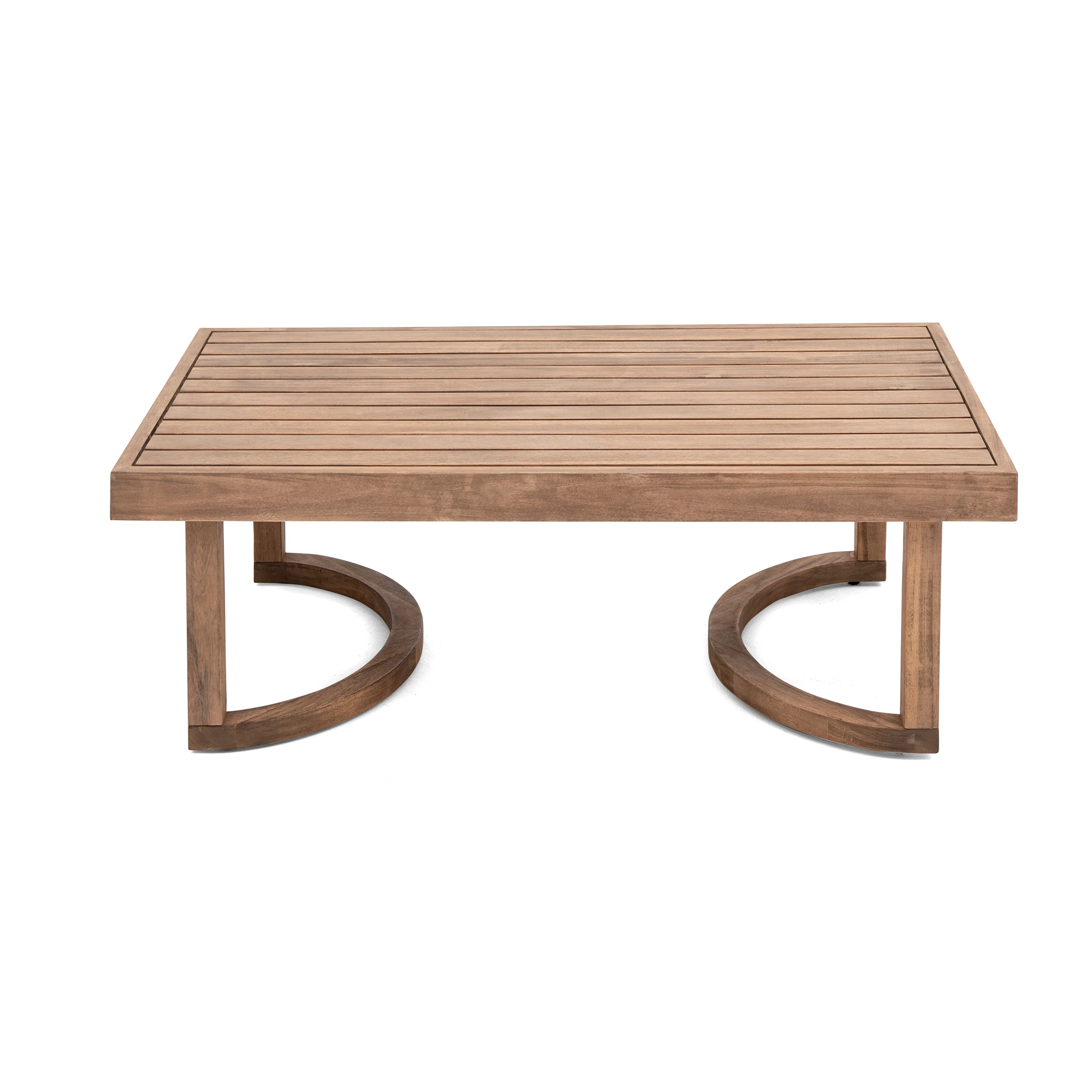 2-Piece Patio Set with Open Back Loveseat and Wooden Coffee Table - Image 7