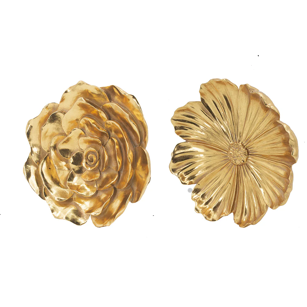 2-Piece Resin Rose Hanging Wall Decor
