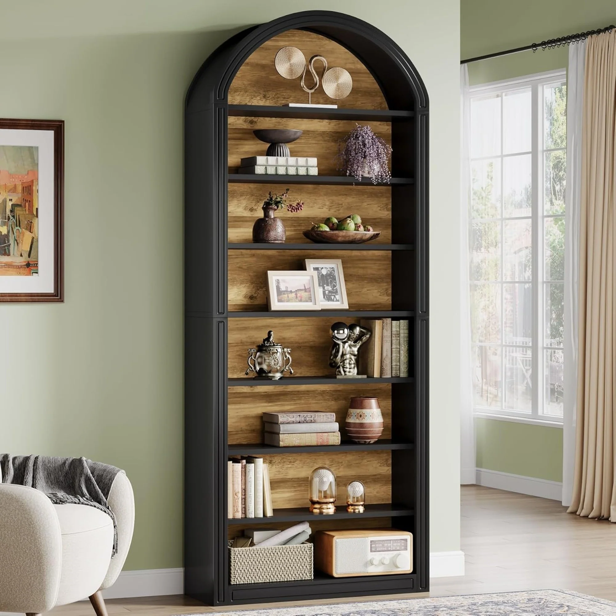2-Tone Arched Open Display Shelving Unit - Image 2