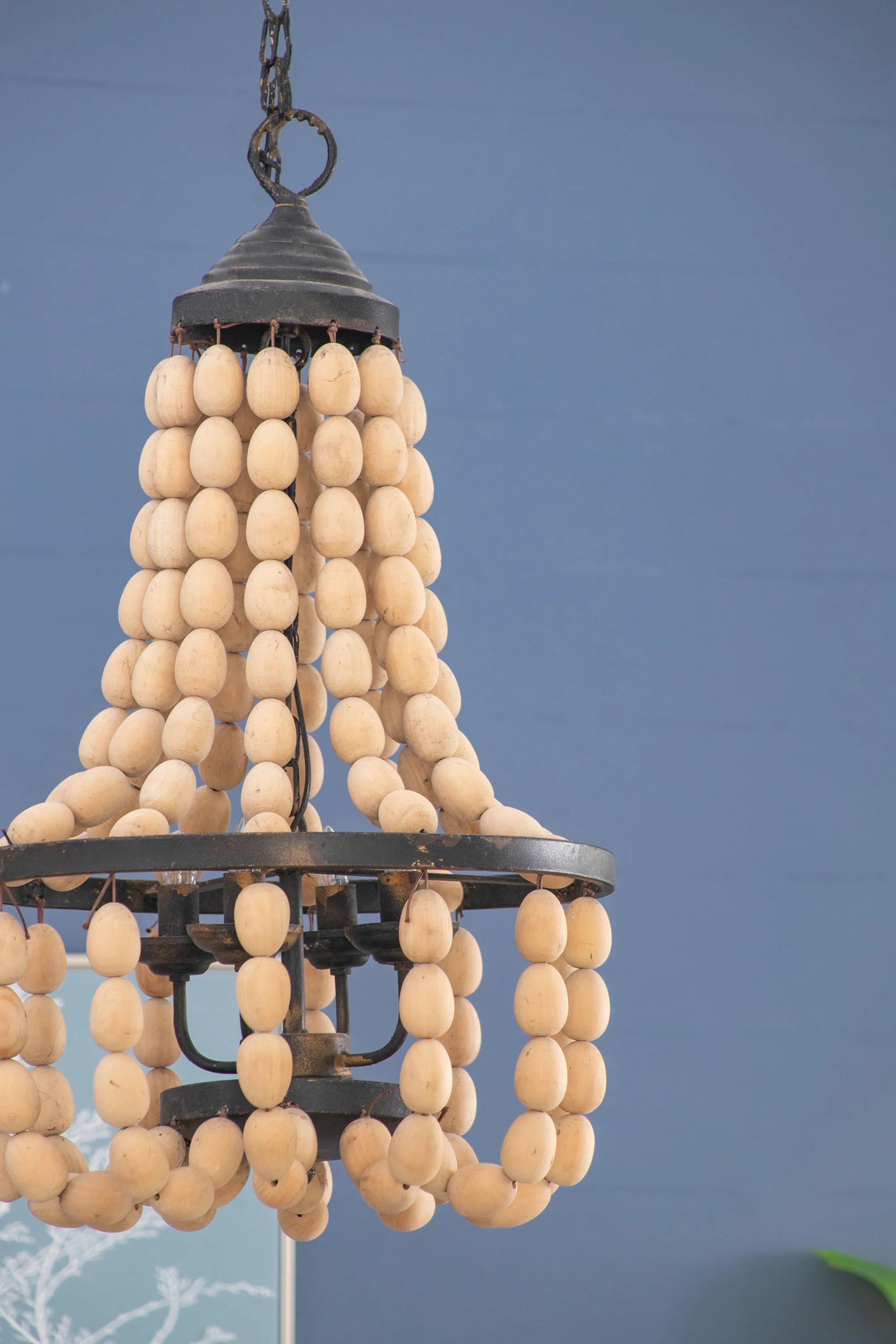 Large Beaded 4-Light Chandelier - Image 14