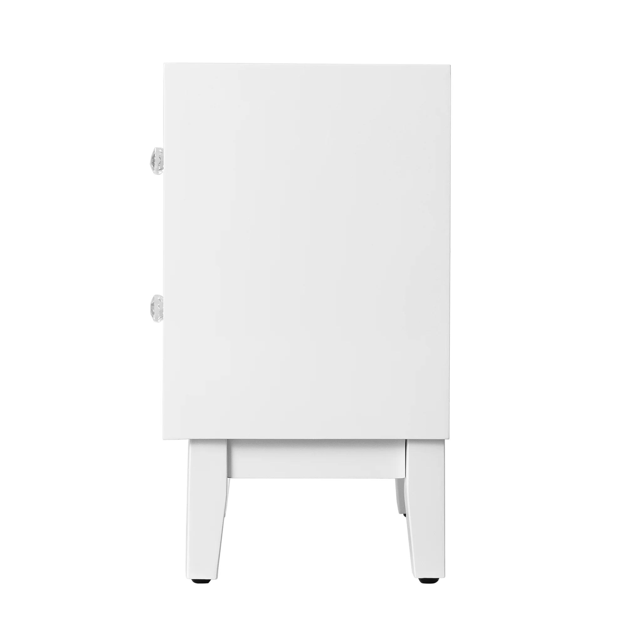 22" Pattern Mirror Glass Nightstand with 2 Drawers - Image 3