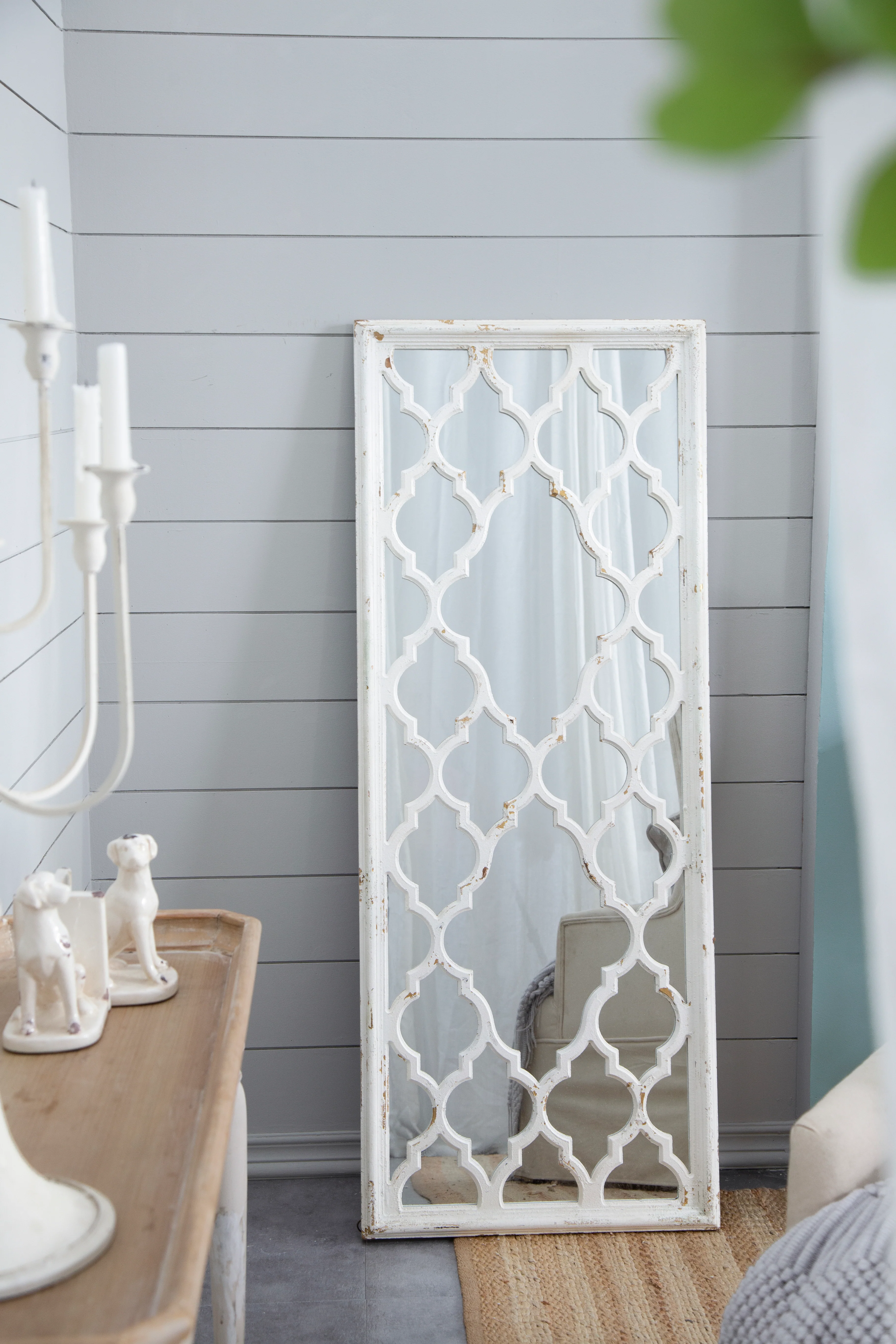 24" x 60" Full Body Floor Mirror with Classic Pattern - Image 6