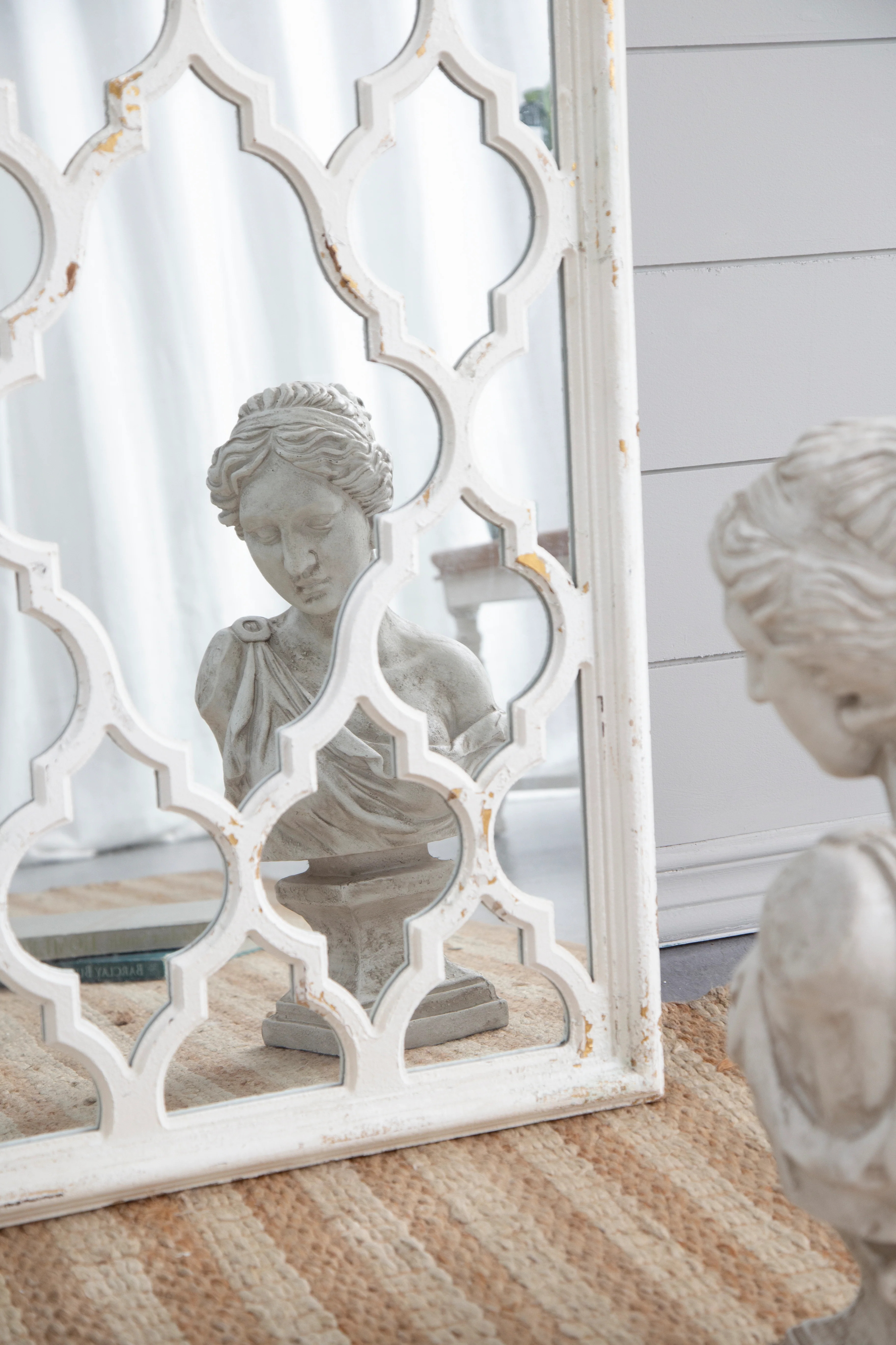 24" x 60" Full Body Floor Mirror with Classic Pattern - Image 8