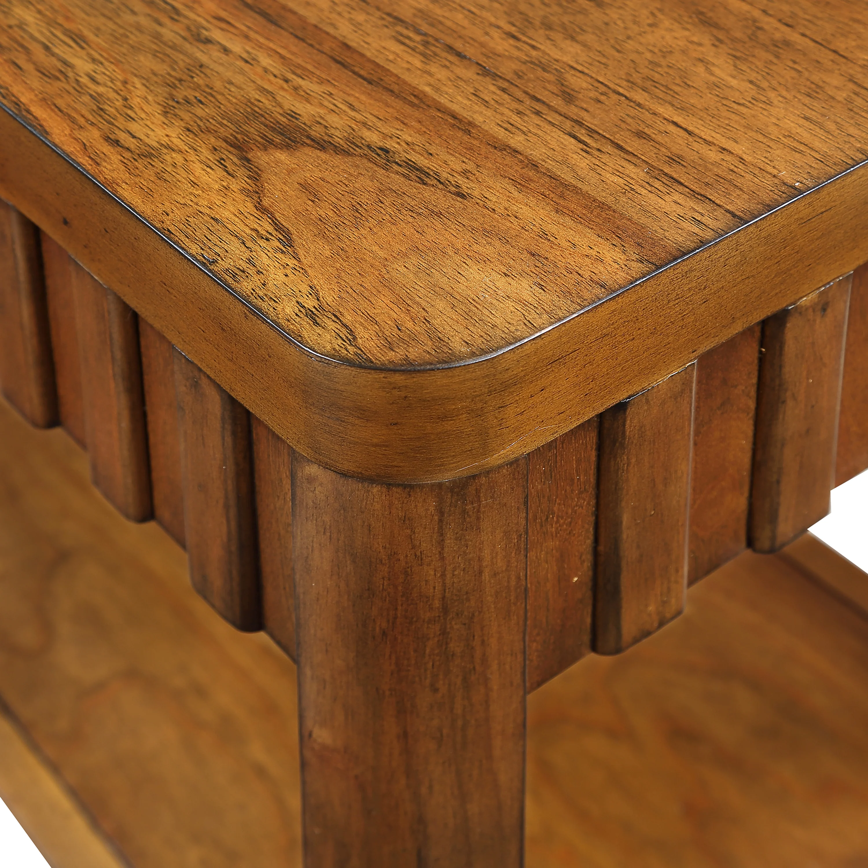25'' Rectangular Farmhouse End Table with Storage Shelf - Image 5