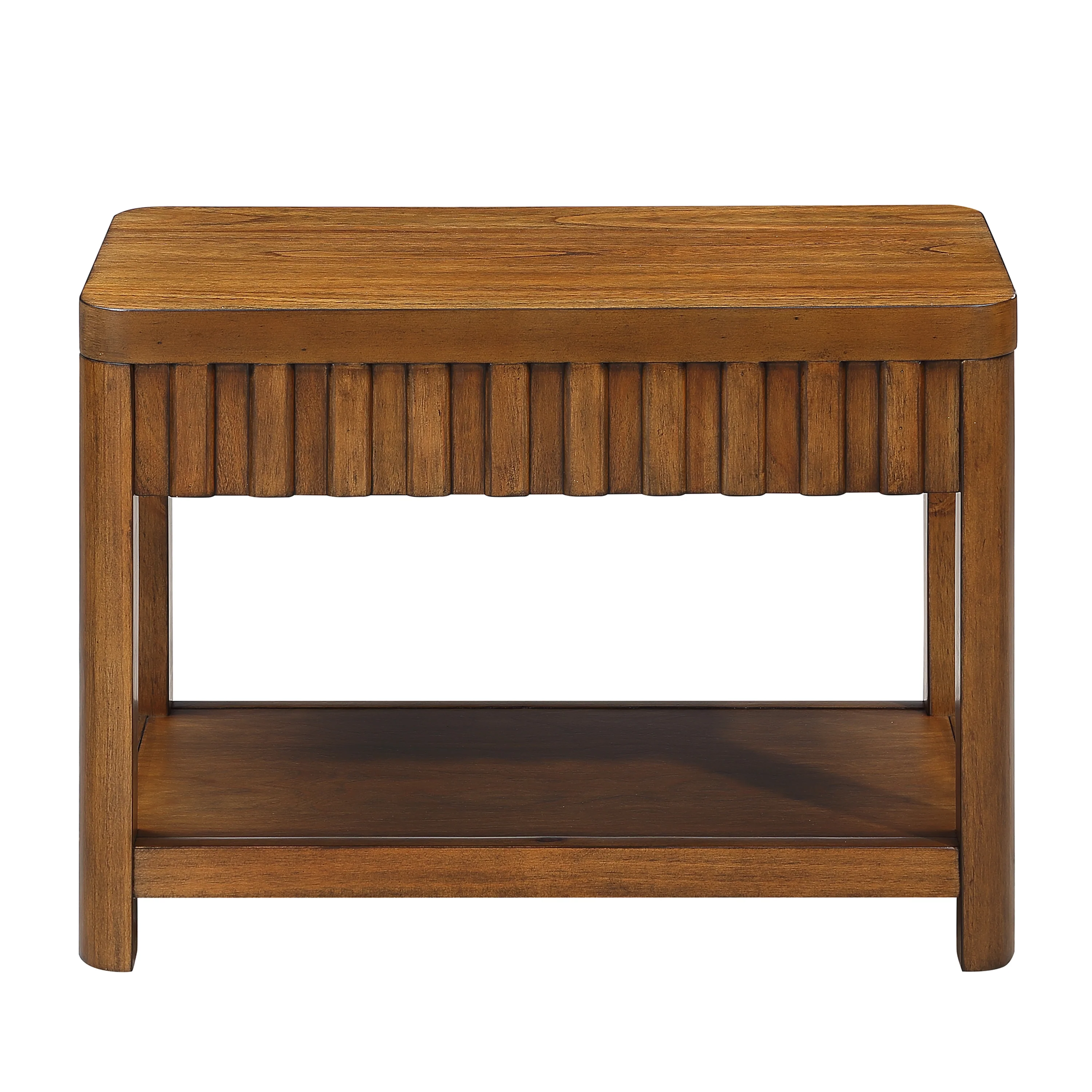 25'' Rectangular Farmhouse End Table with Storage Shelf - Image 6