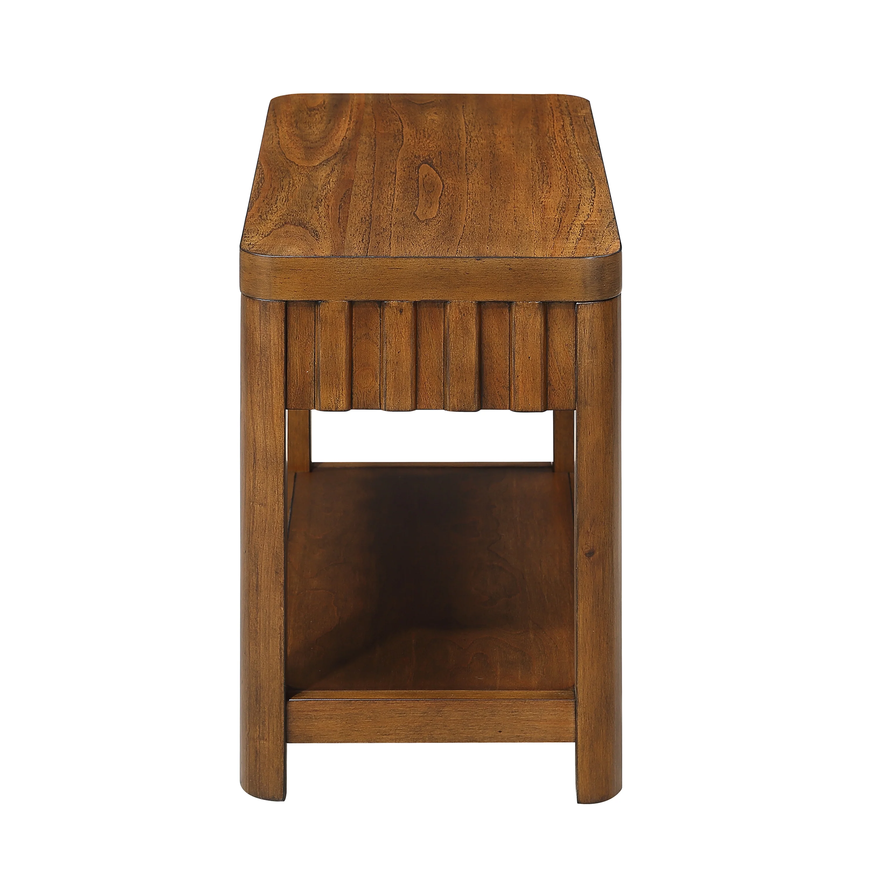 25'' Rectangular Farmhouse End Table with Storage Shelf - Image 8