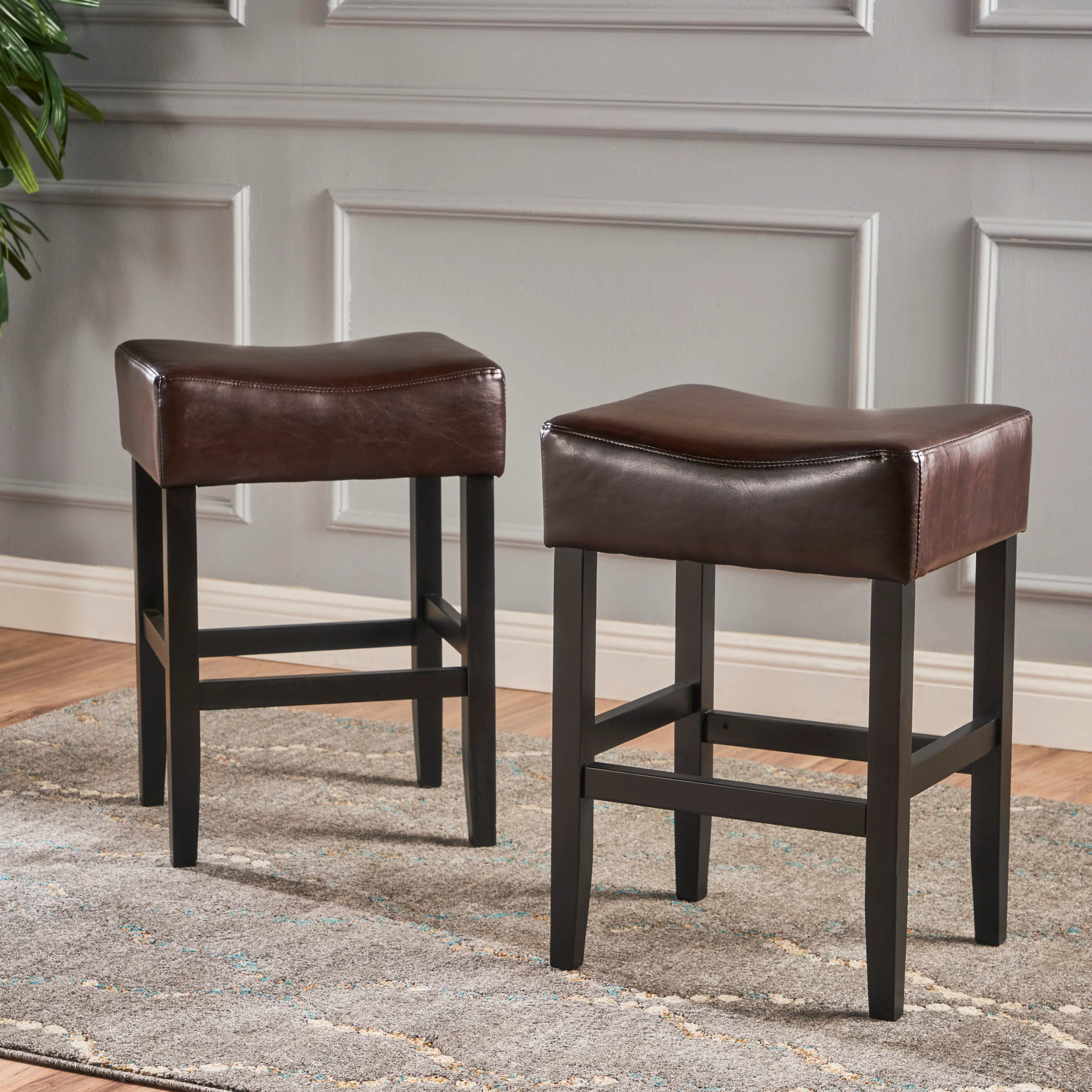 26" Saddle Counter Stools, Set of 2 - Image 2
