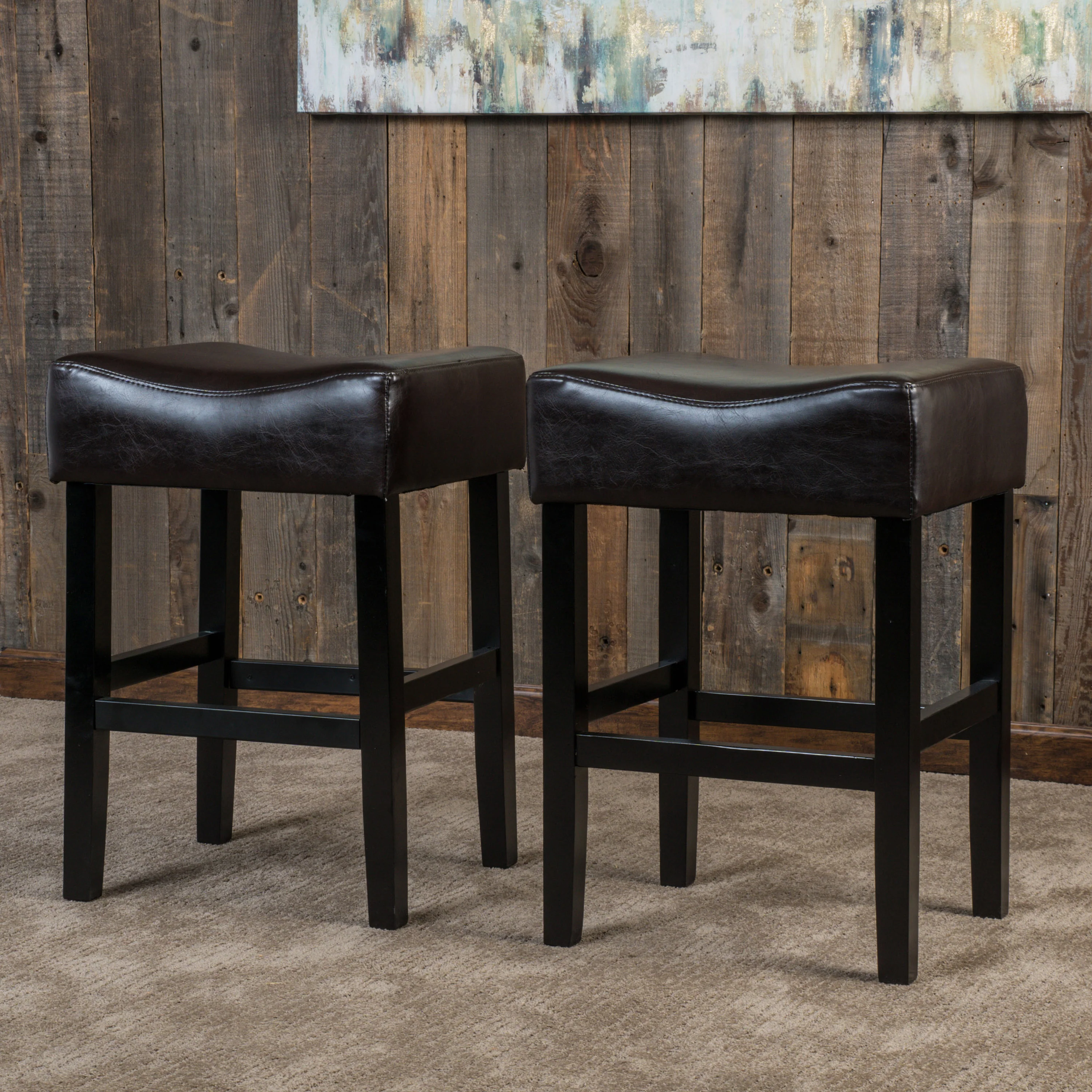 26" Saddle Counter Stools, Set of 2 - Image 8