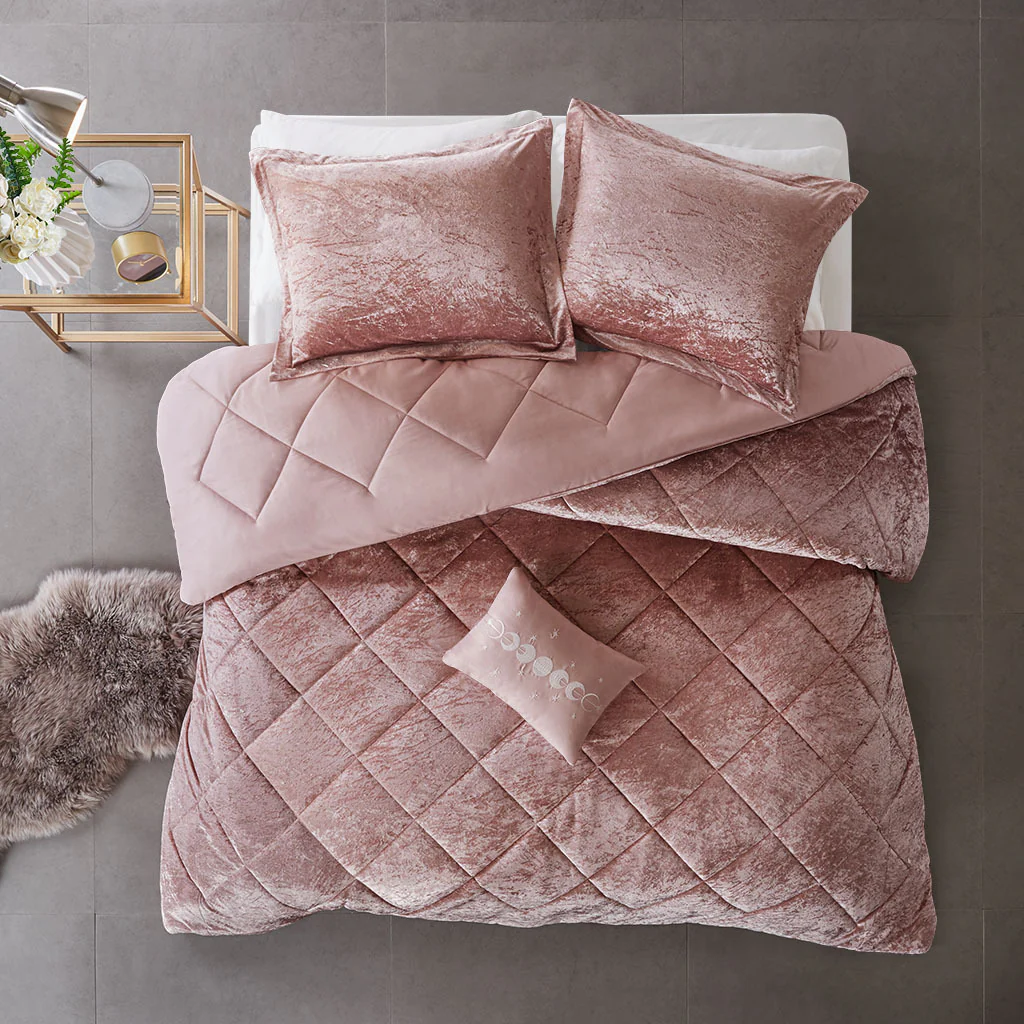 Velvet Twin/Twin XL Comforter Set with Throw Pillow - Image 11