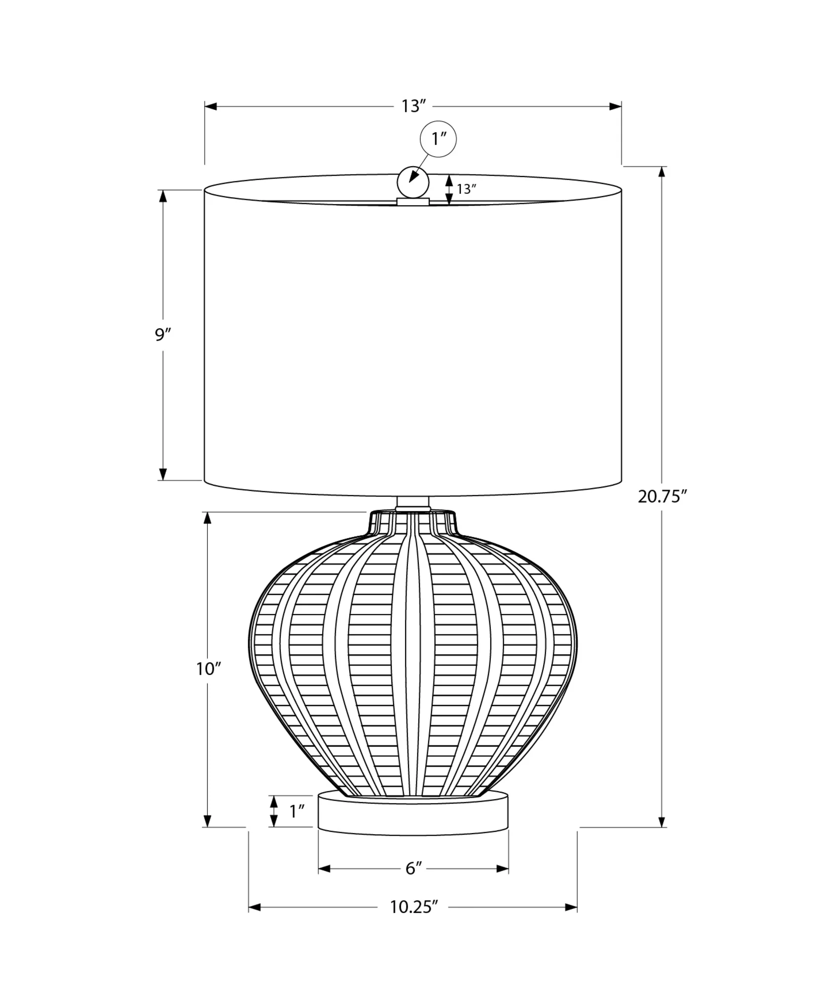 Birchwood Resin Table Lamp - Image 4