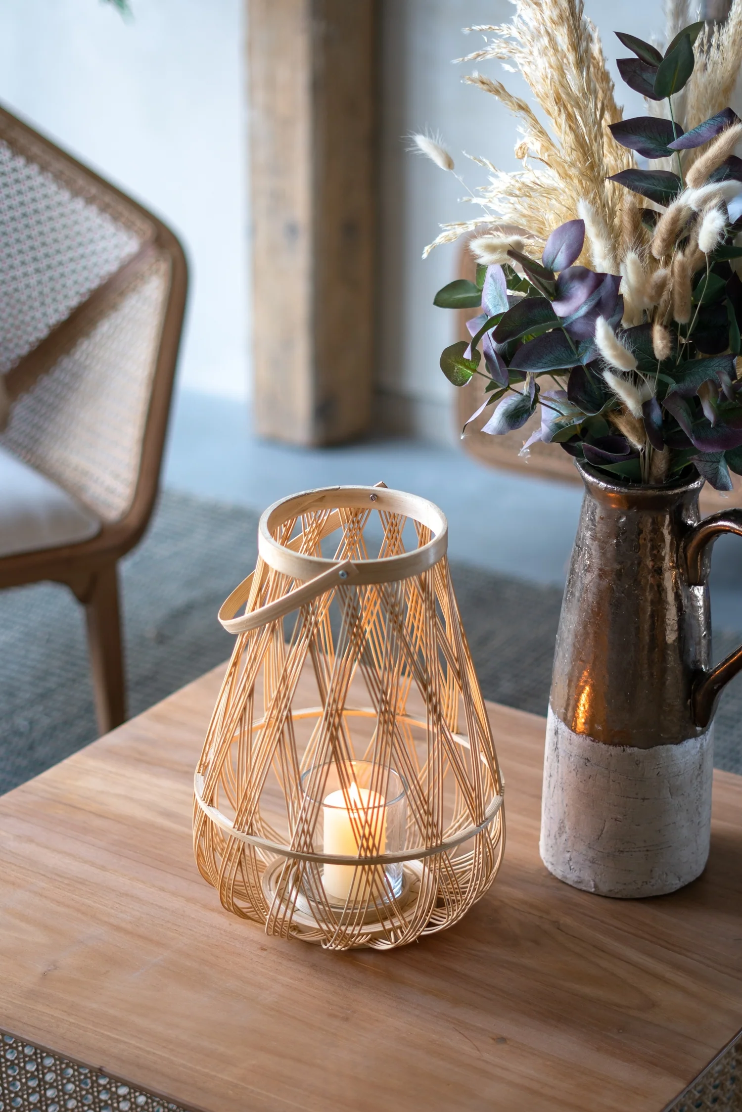 Sienna Bamboo Lantern with Rope Handle - Image 10