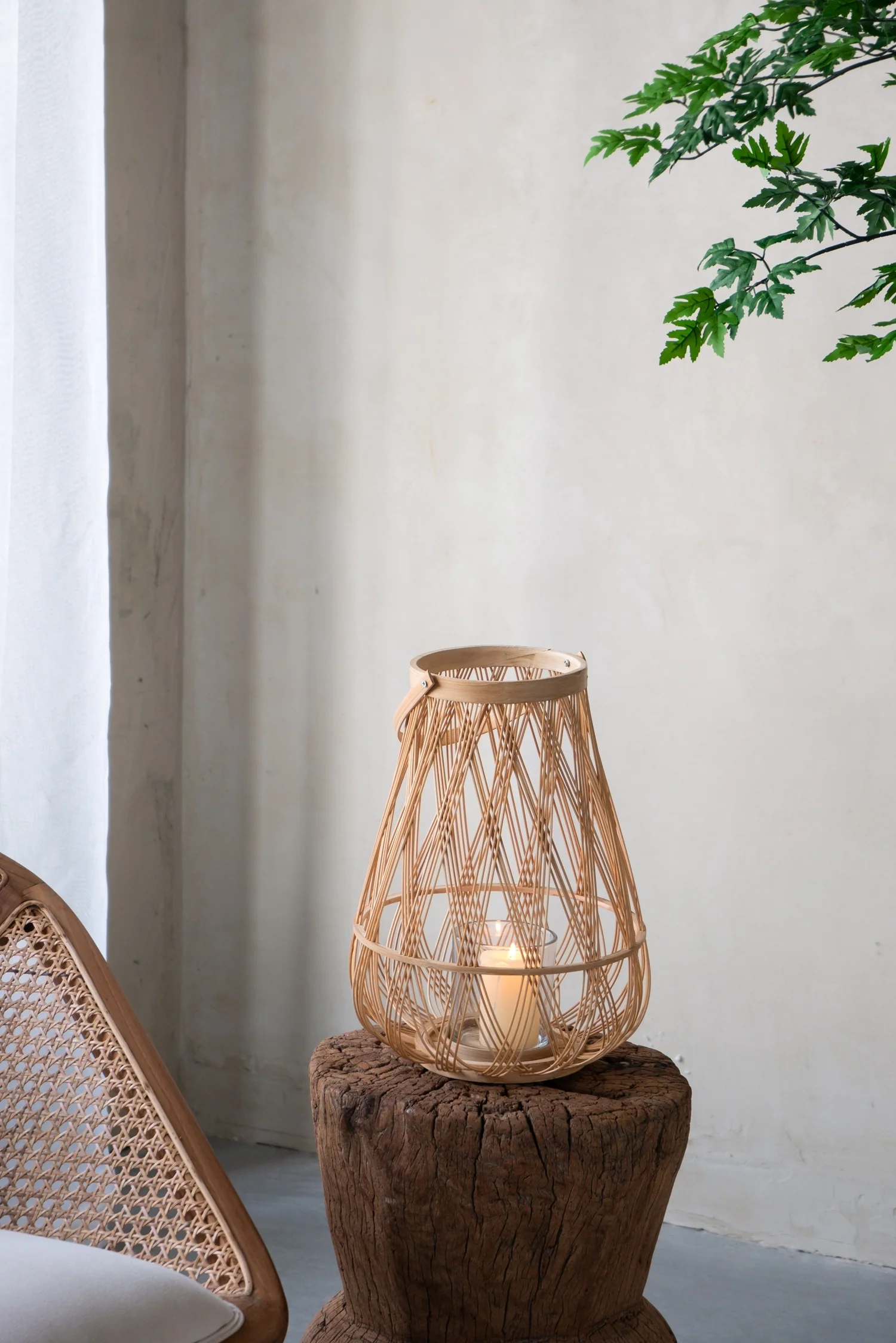 Sienna Bamboo Lantern with Rope Handle - Image 11