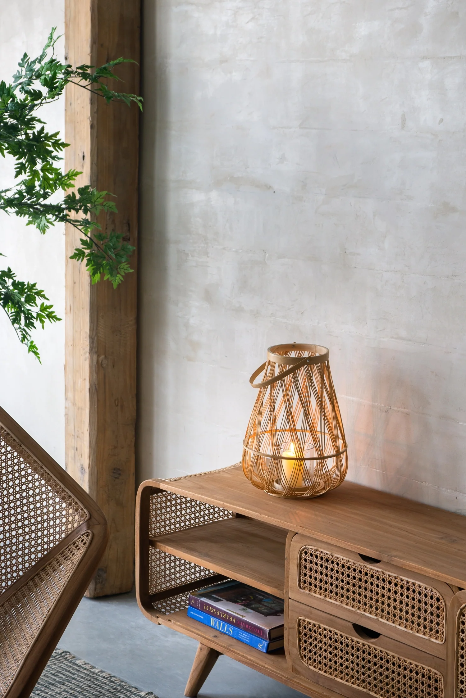 Sienna Bamboo Lantern with Rope Handle - Image 12
