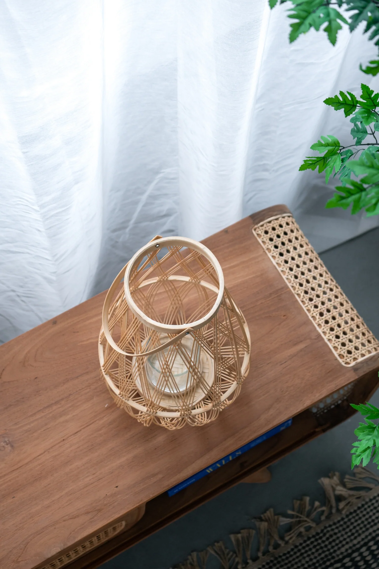 Sienna Bamboo Lantern with Rope Handle - Image 13