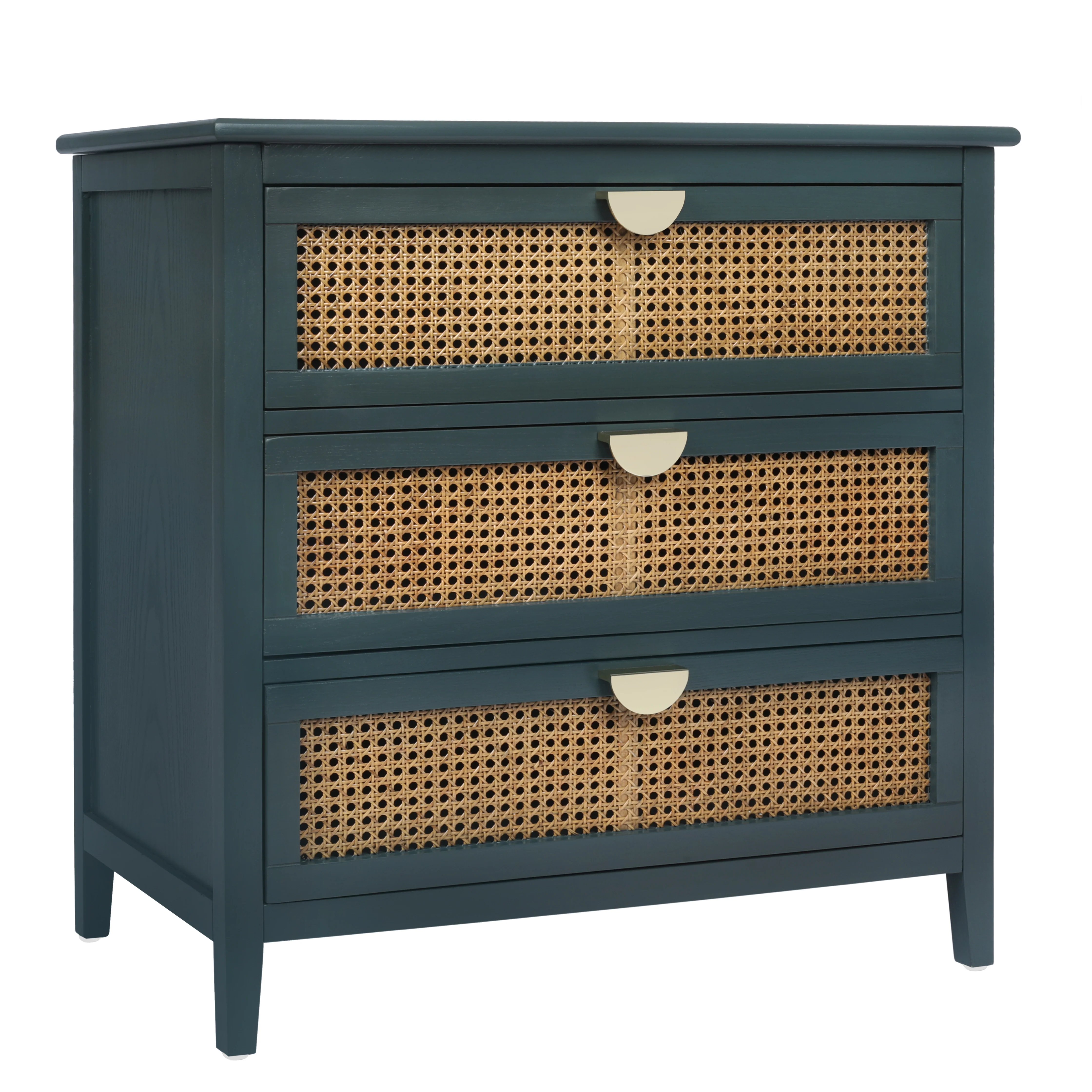 3 Drawer Cabinet with Natural Rattan Drawers - Image 35