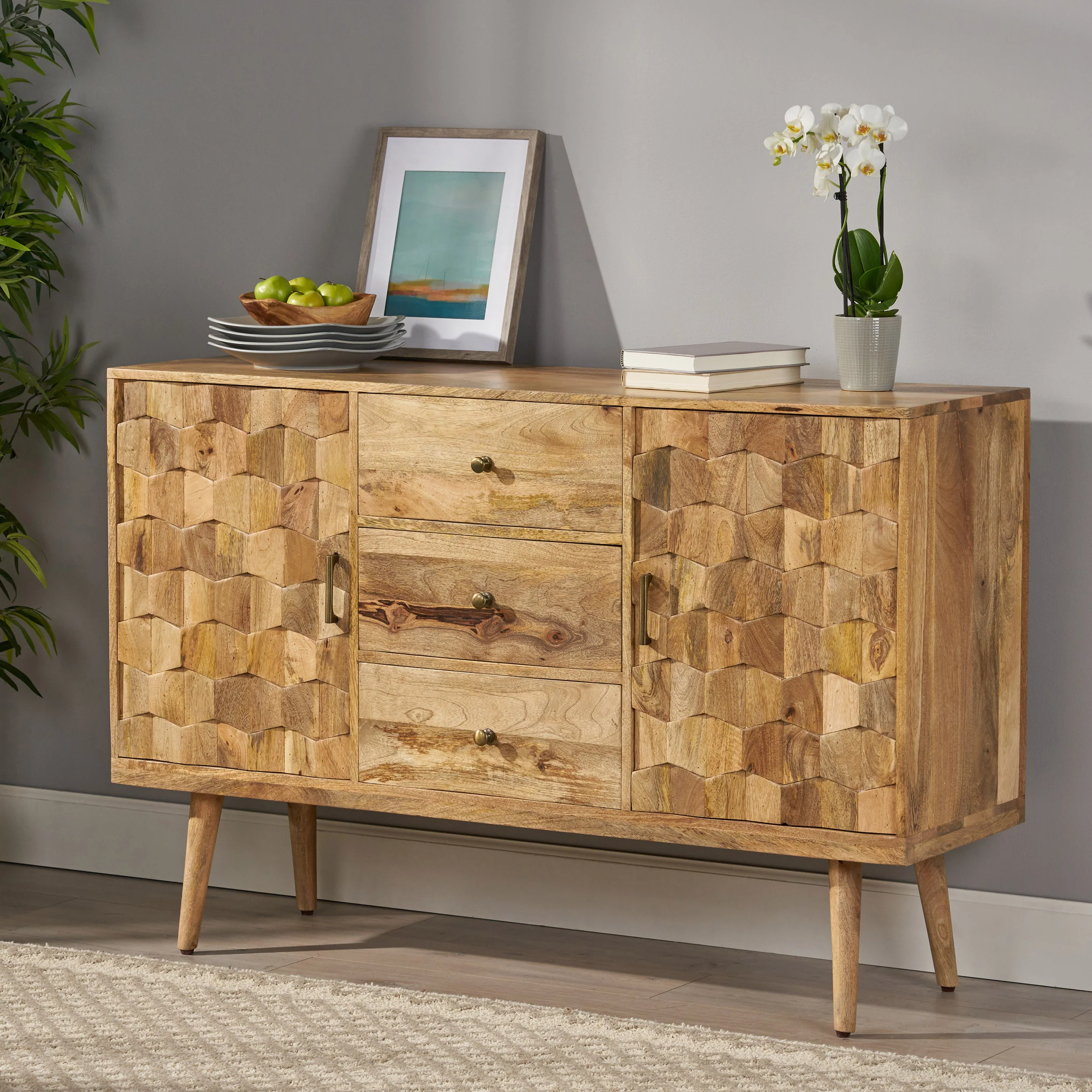 3 Drawer Sideboard - Image 4
