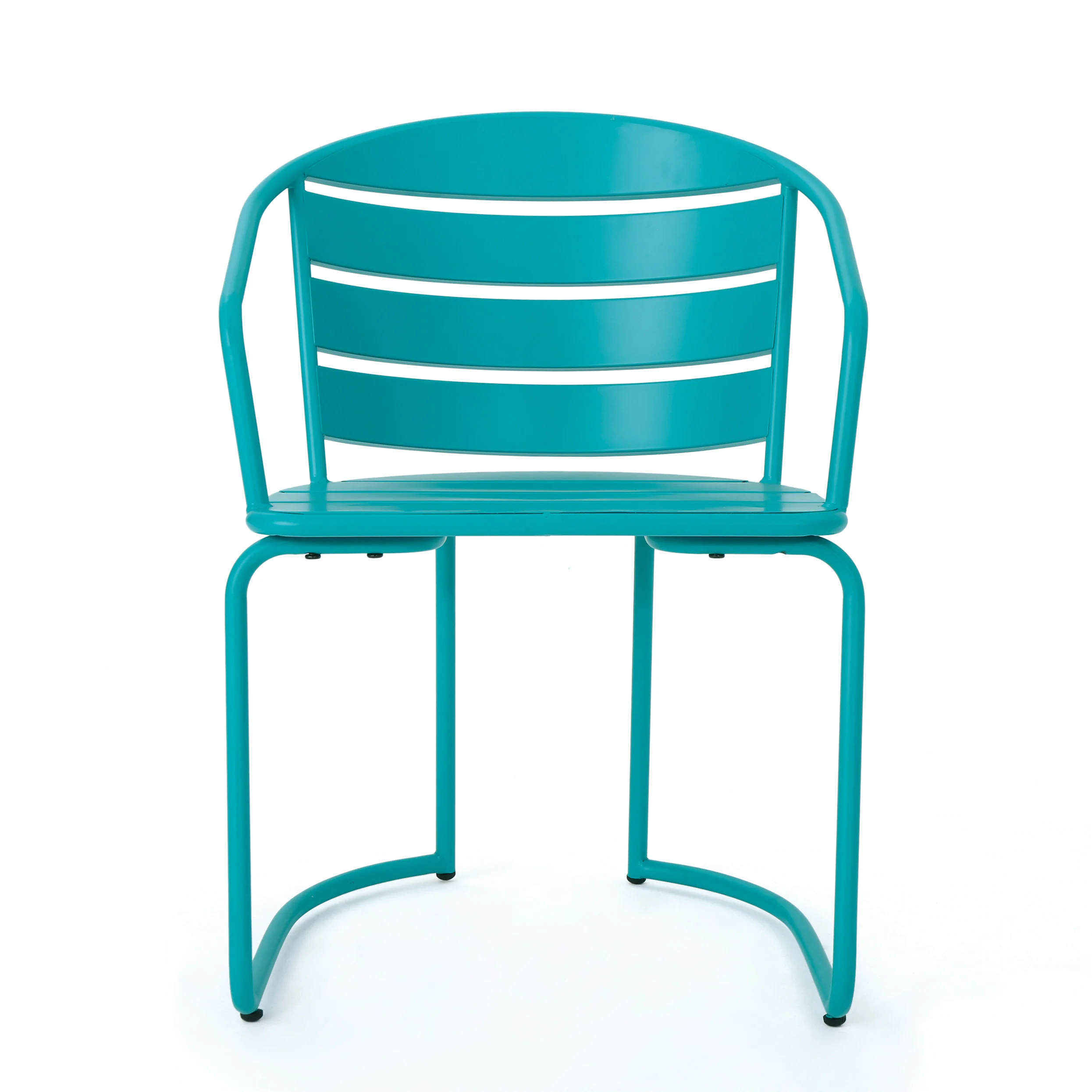 3-Piece Bistro Set with 2 Slatted Chairs and Oval Table - Image 4