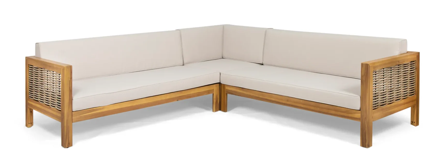 3-Piece Outdoor Seating Set with Corner Seat, Left Arm and Right Arm Sofa