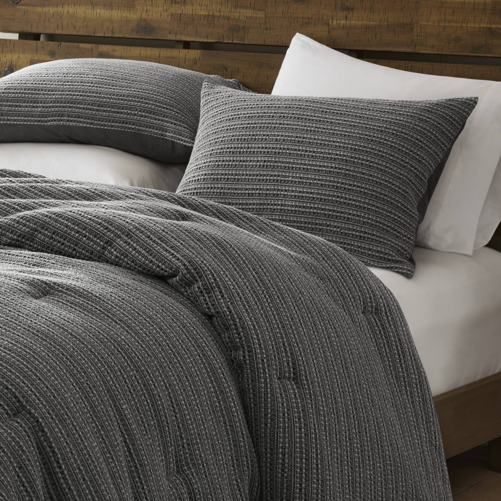 3-Piece Waffle Washed Comforter Set - Image 14