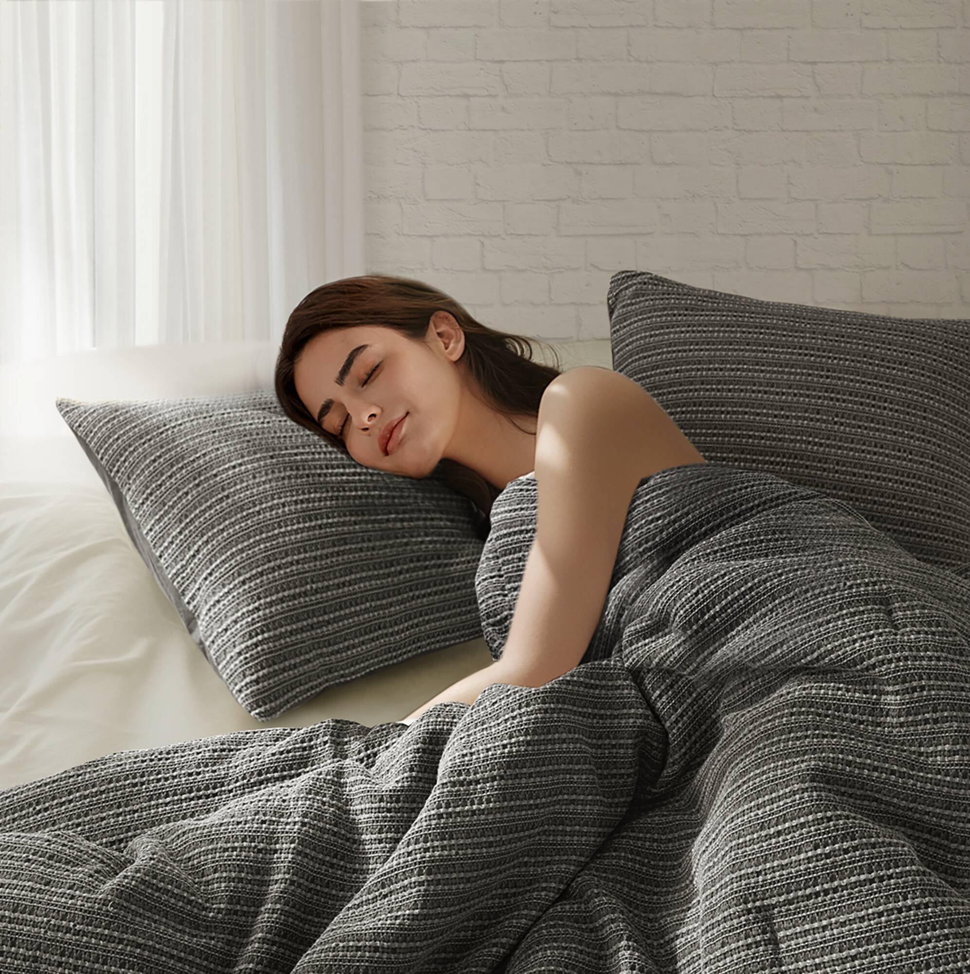 3-Piece Waffle Washed Comforter Set - Image 20