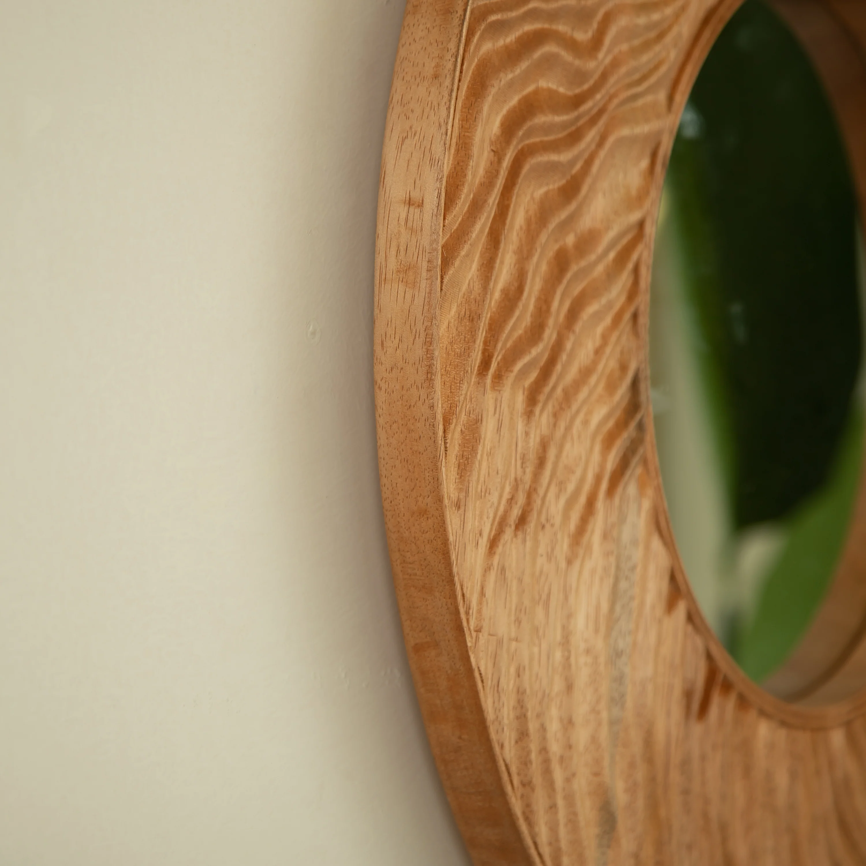 24'' Round Rosewood Decorative Mirror - Image 8