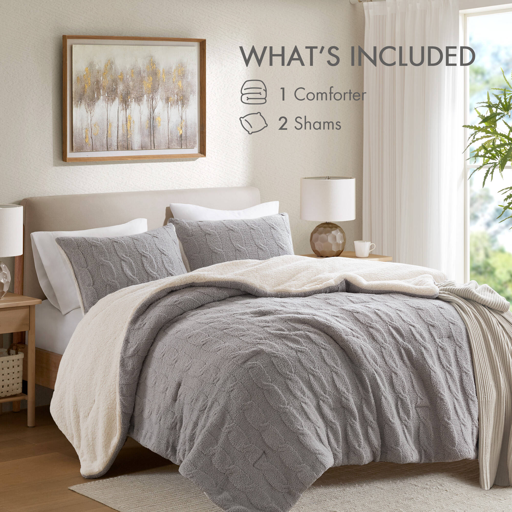 Cable Knit Chenille Comforter Set - Image 10