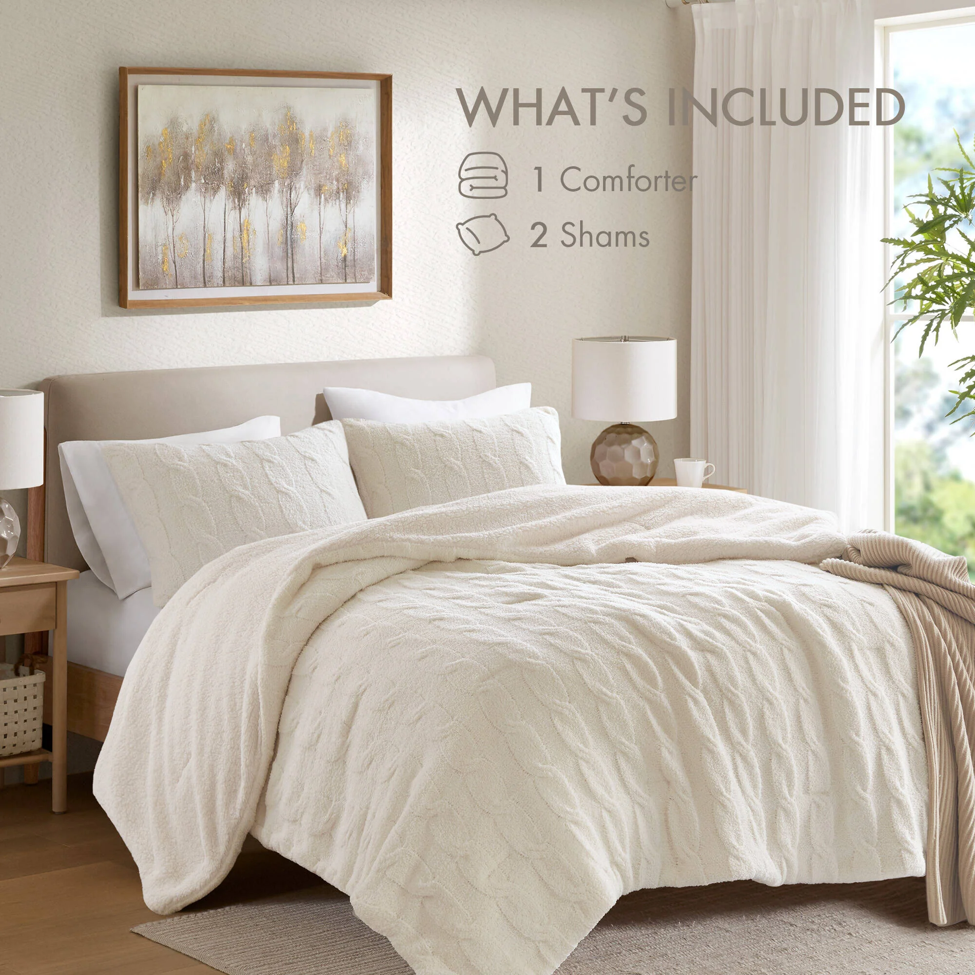 Cable Knit Chenille Comforter Set - Image 24