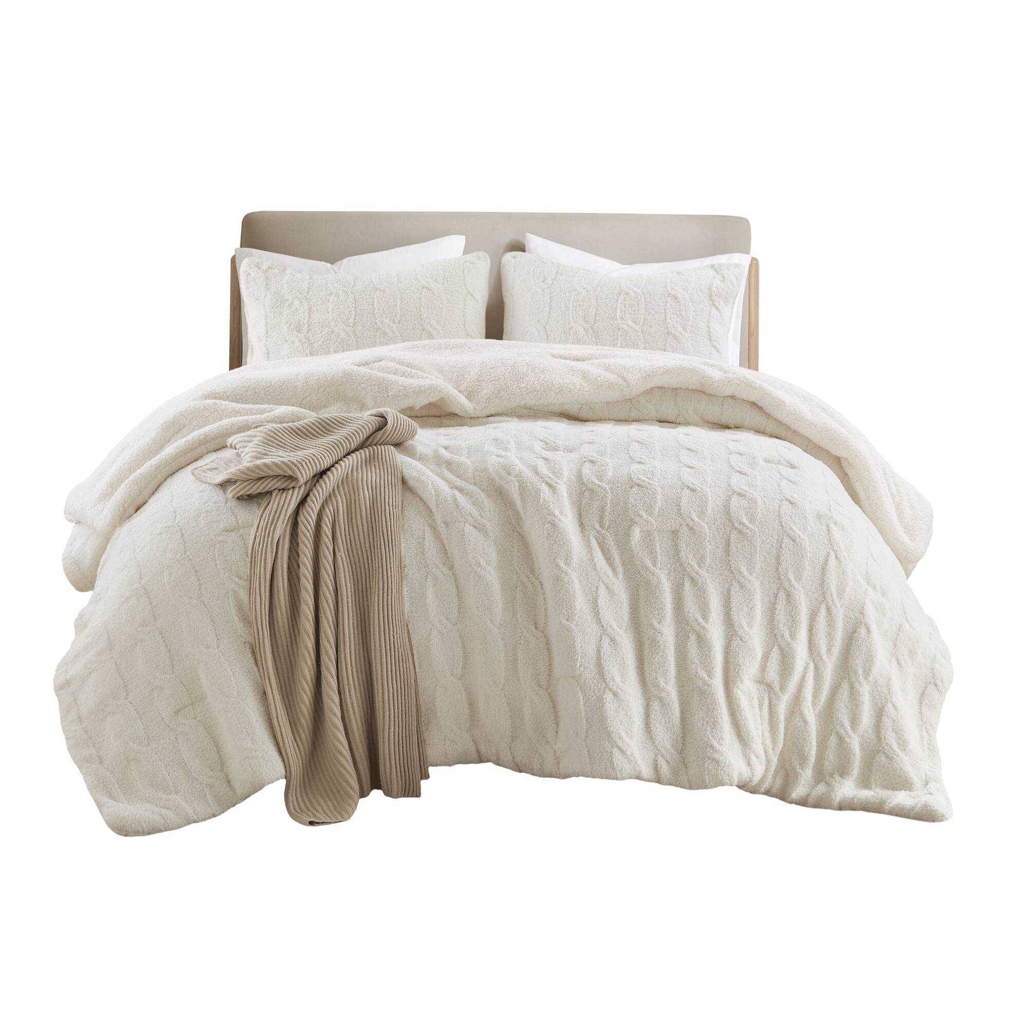 Cable Knit Chenille Comforter Set - Image 30