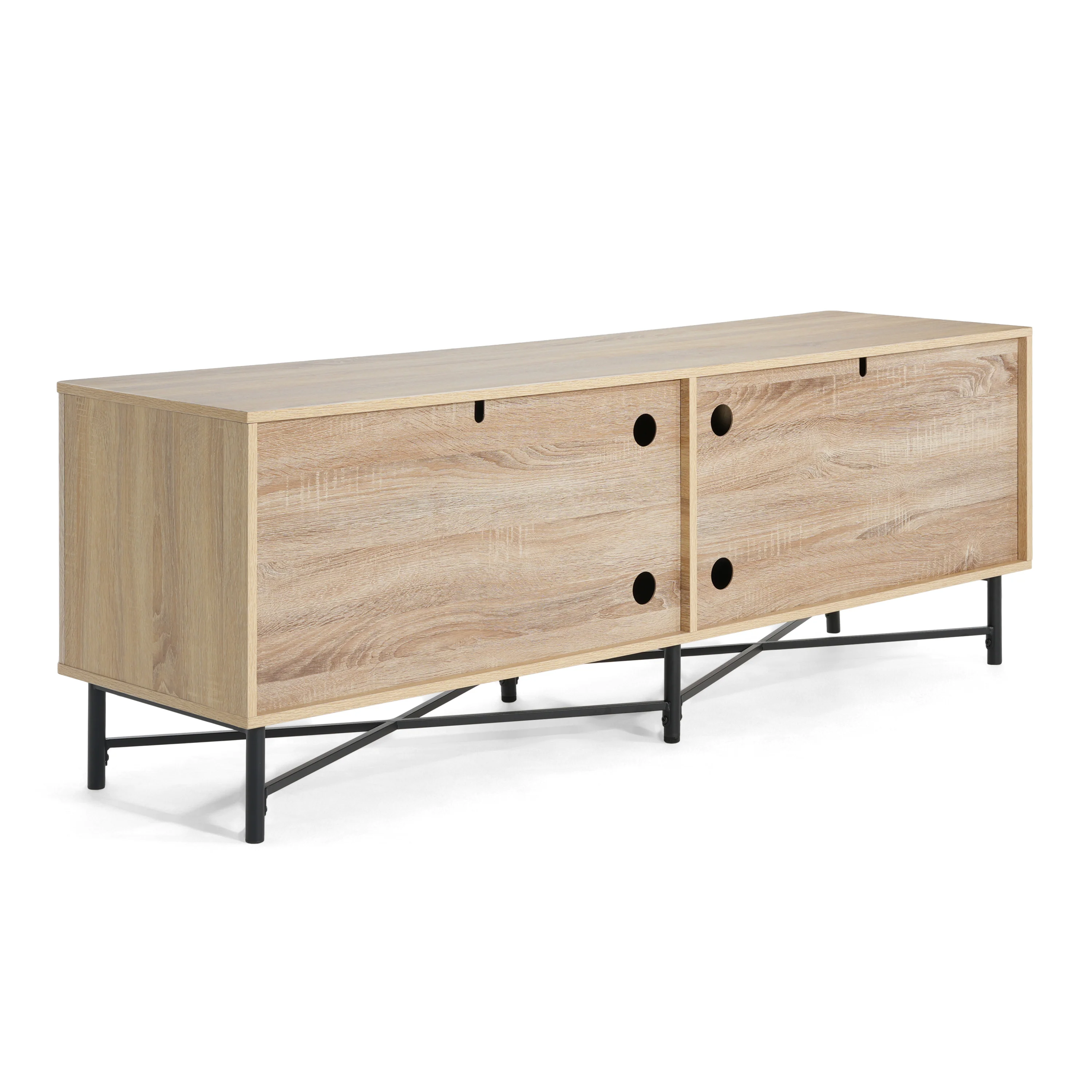4-Door Fluted Low TV Cabinet - Image 22
