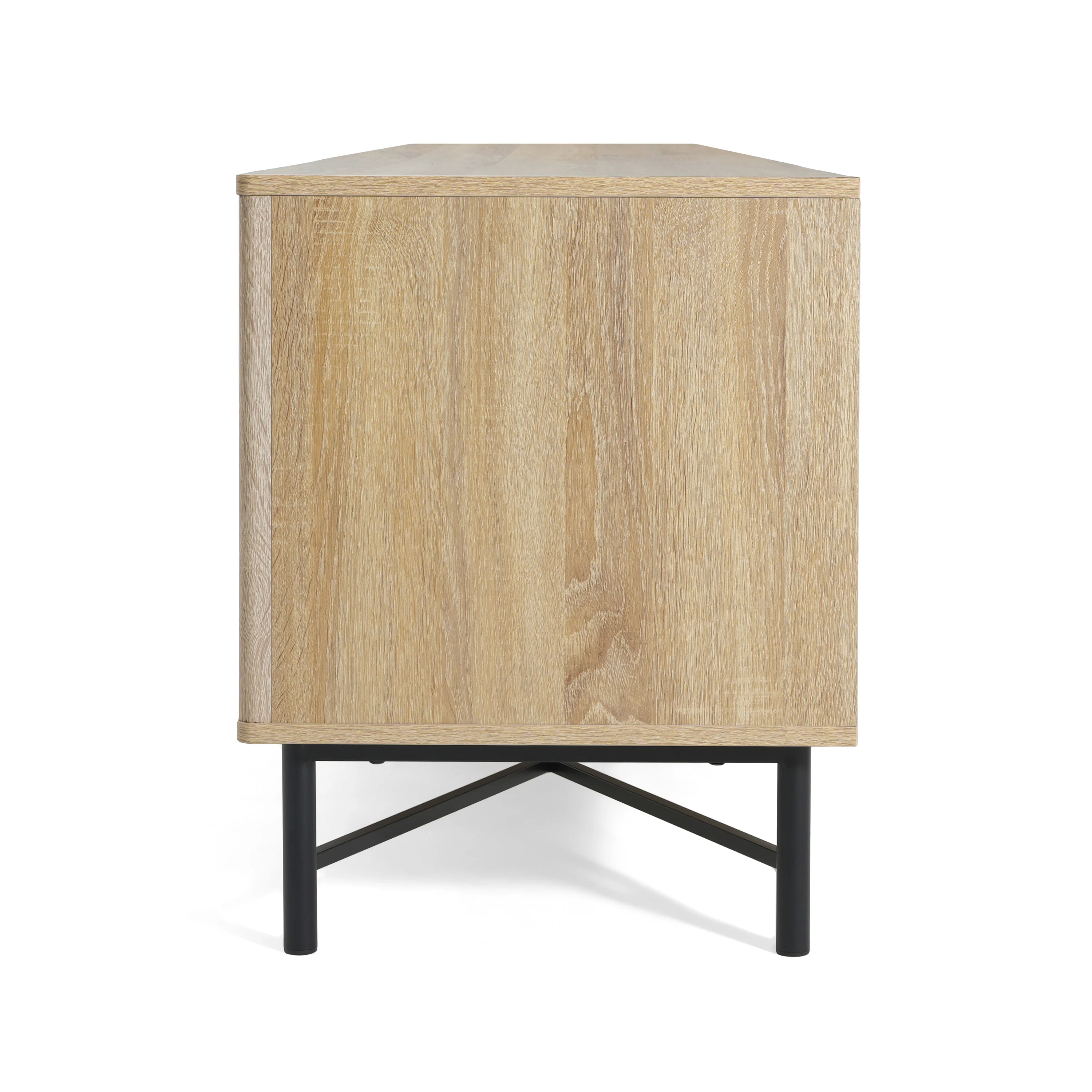 4-Door Fluted Low TV Cabinet - Image 27