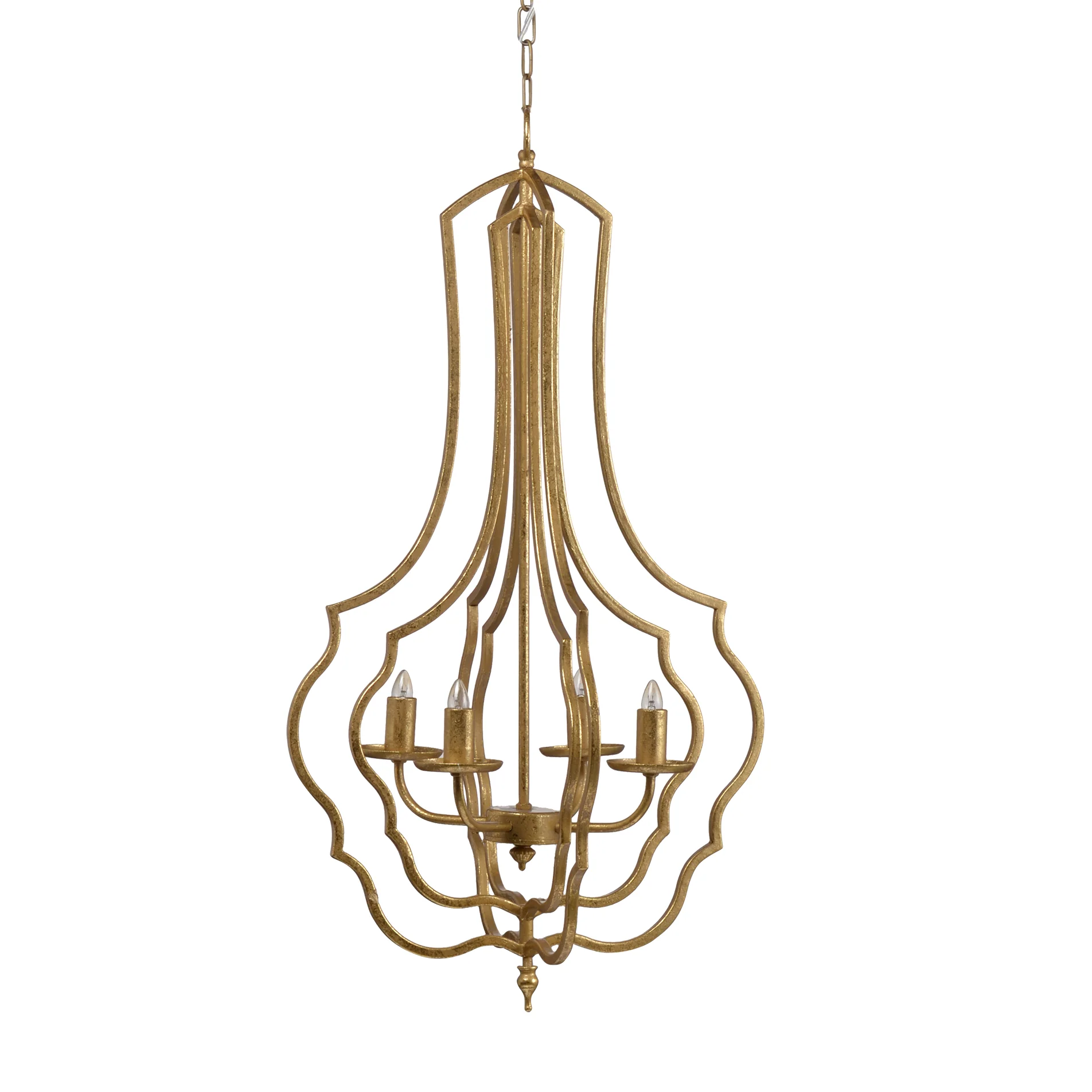 4-Light Metal Chandelier - Image 3