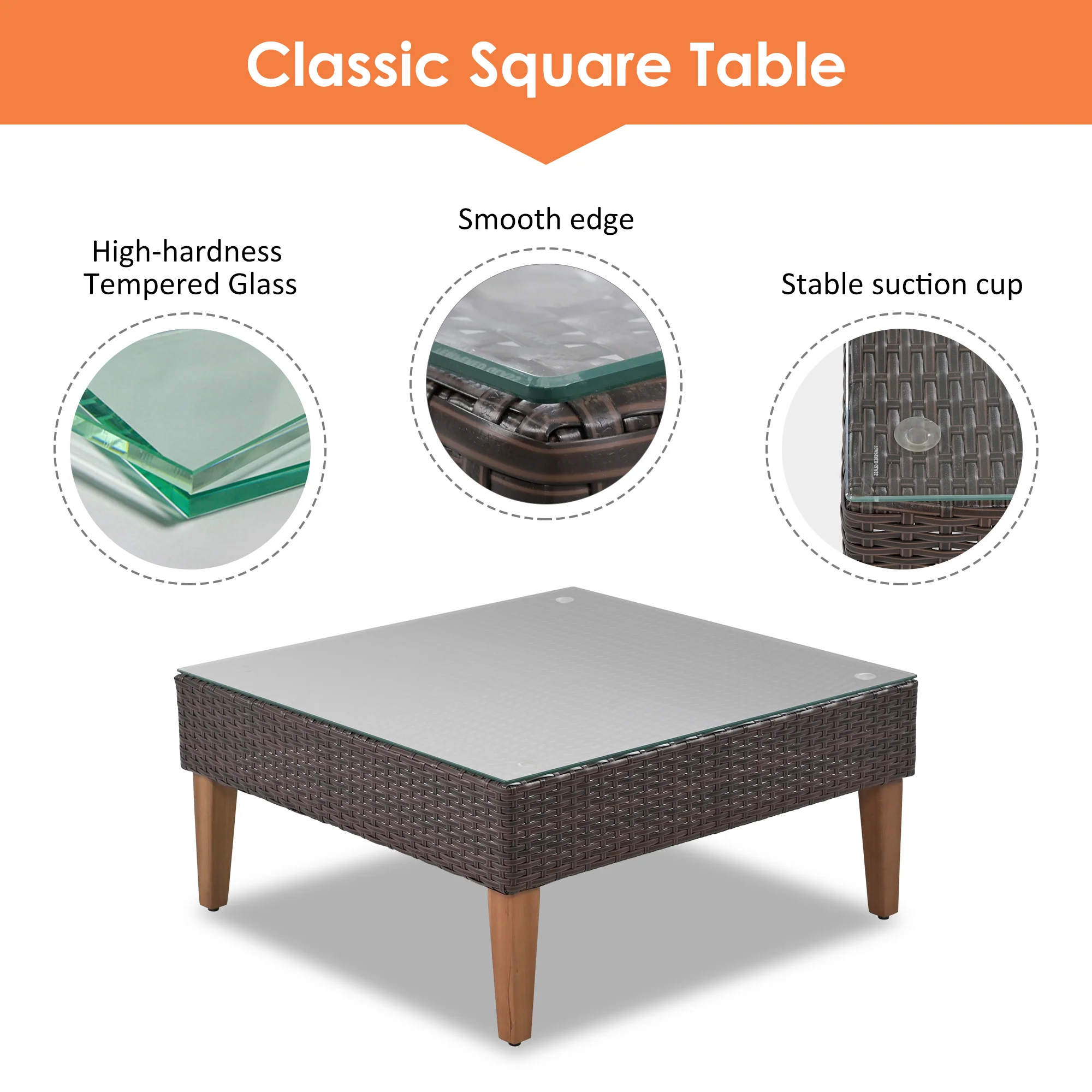 4-Piece Outdoor L-Shaped Sectional Set with Decorative Pillows and Removable Cushions - Image 9